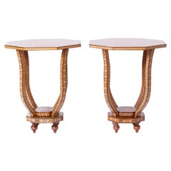 Pair of Syrian Inlaid Tables or Stands