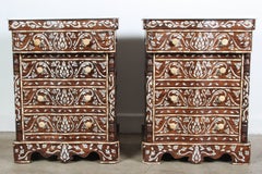 Pair of Syrian Mother of Pearl Inlay Nightstands