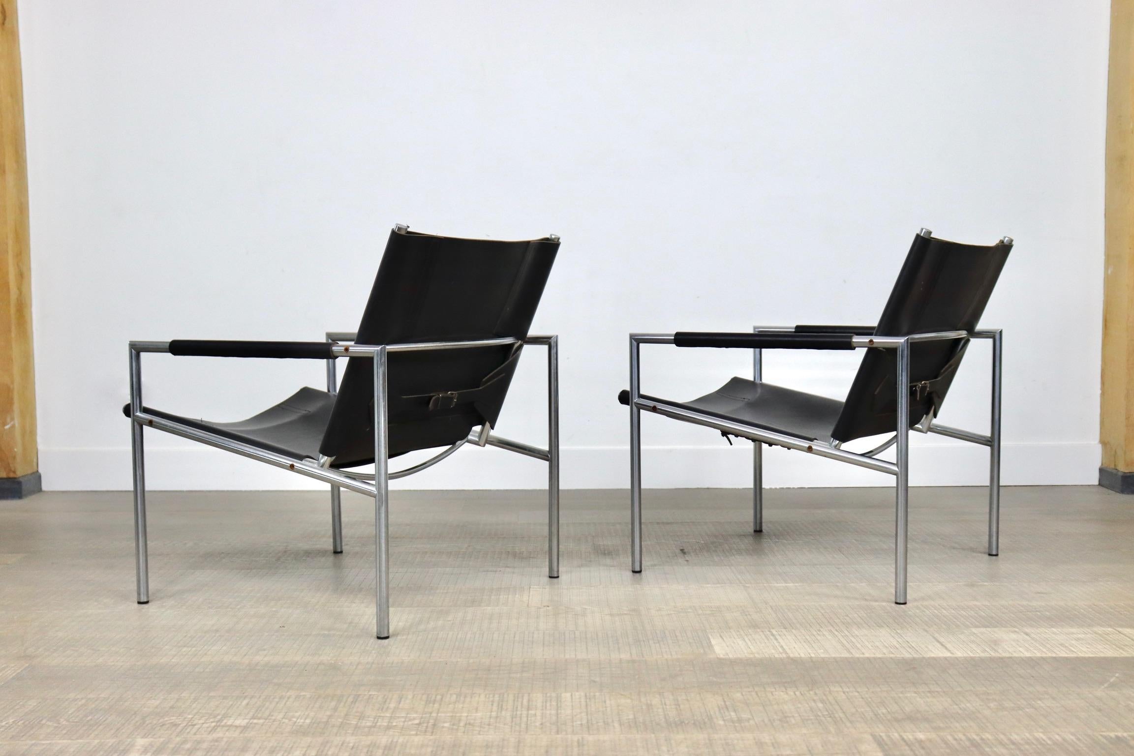 Pair of SZ02 Easy chairs by Martin Visser for Spectrum, 1970s 5