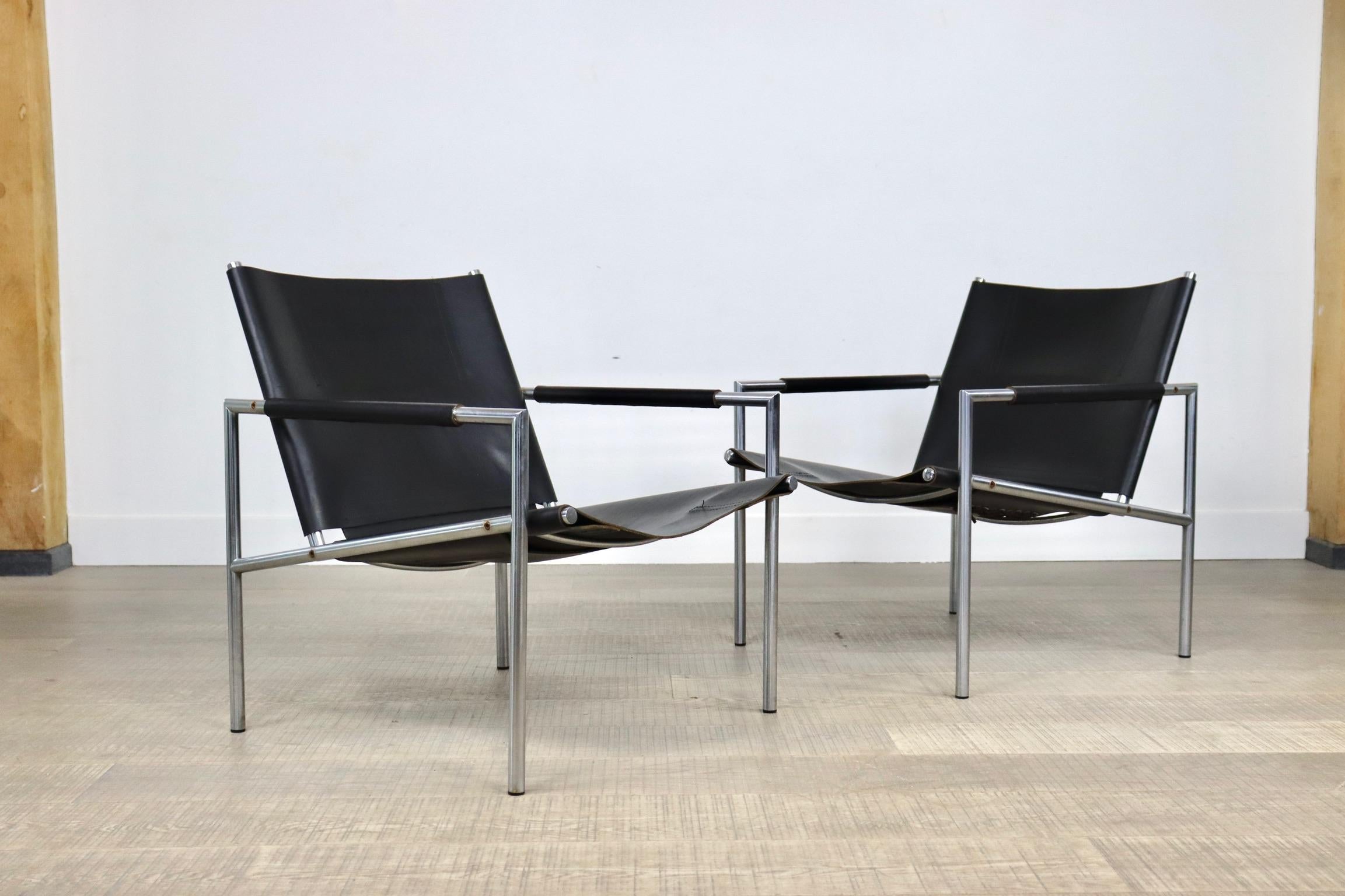 Pair of SZ02 Easy chairs by Martin Visser for Spectrum, 1970s 7