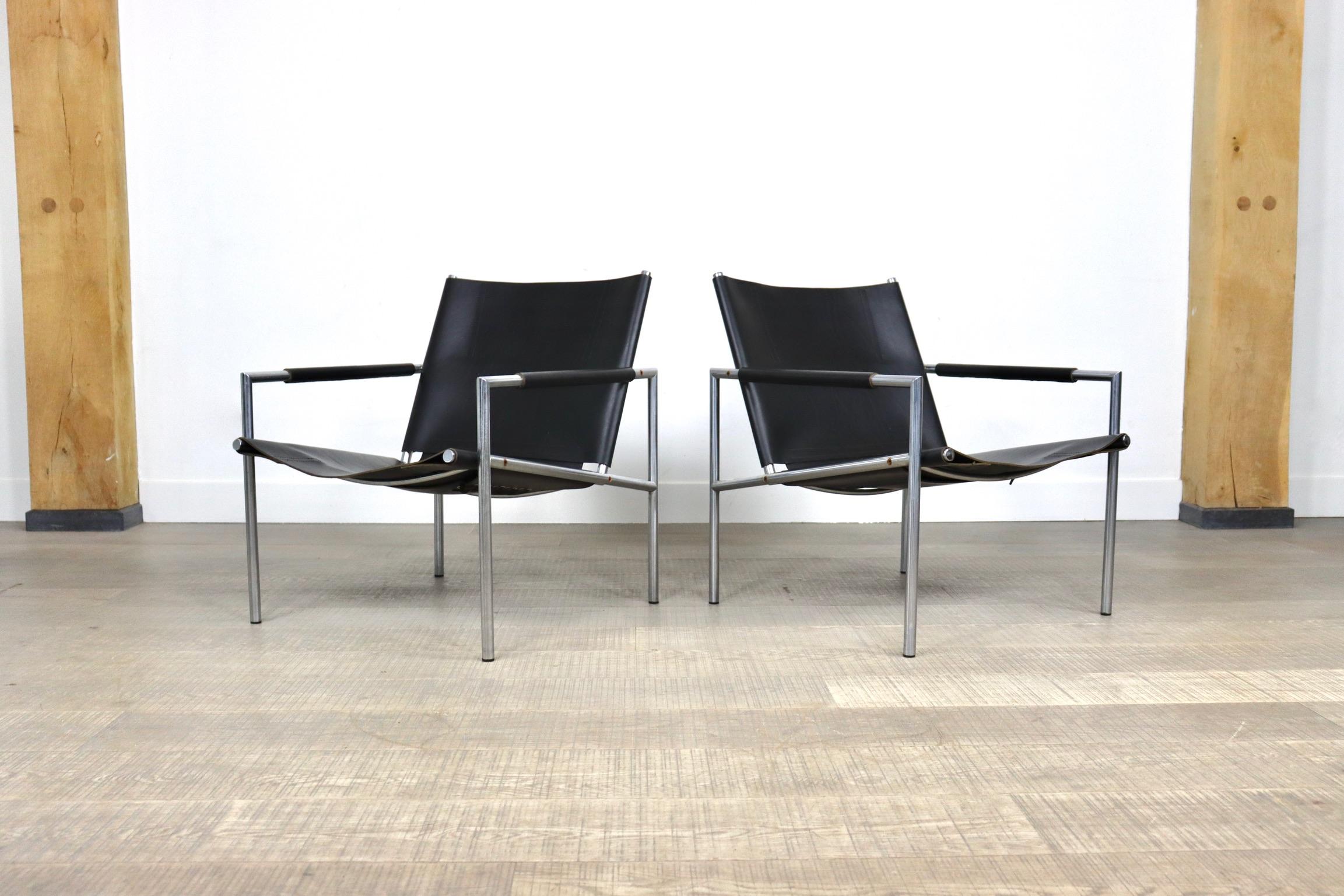 Mid-20th Century Pair of SZ02 Easy chairs by Martin Visser for Spectrum, 1970s