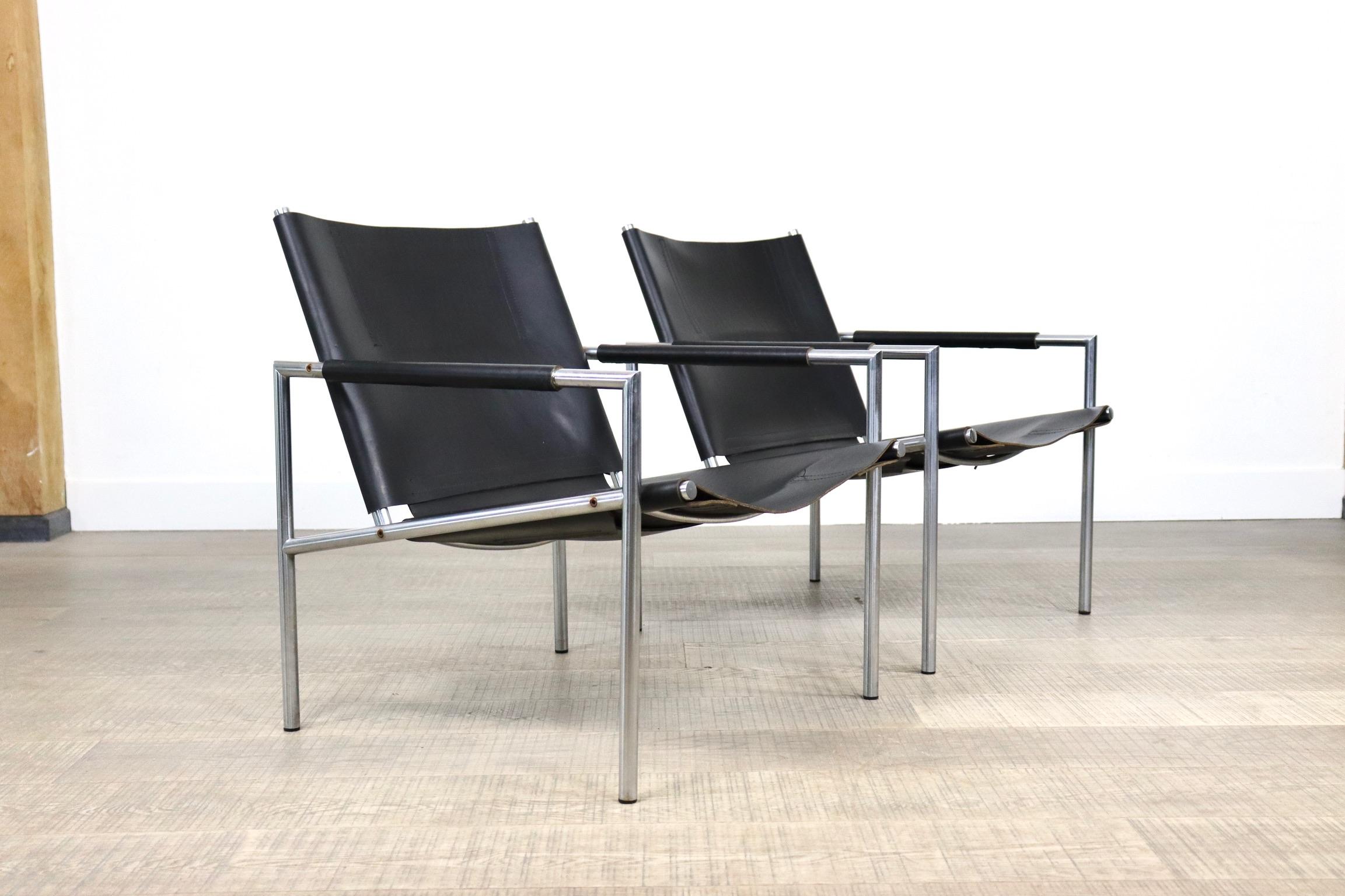 Pair of SZ02 Easy chairs by Martin Visser for Spectrum, 1970s 2