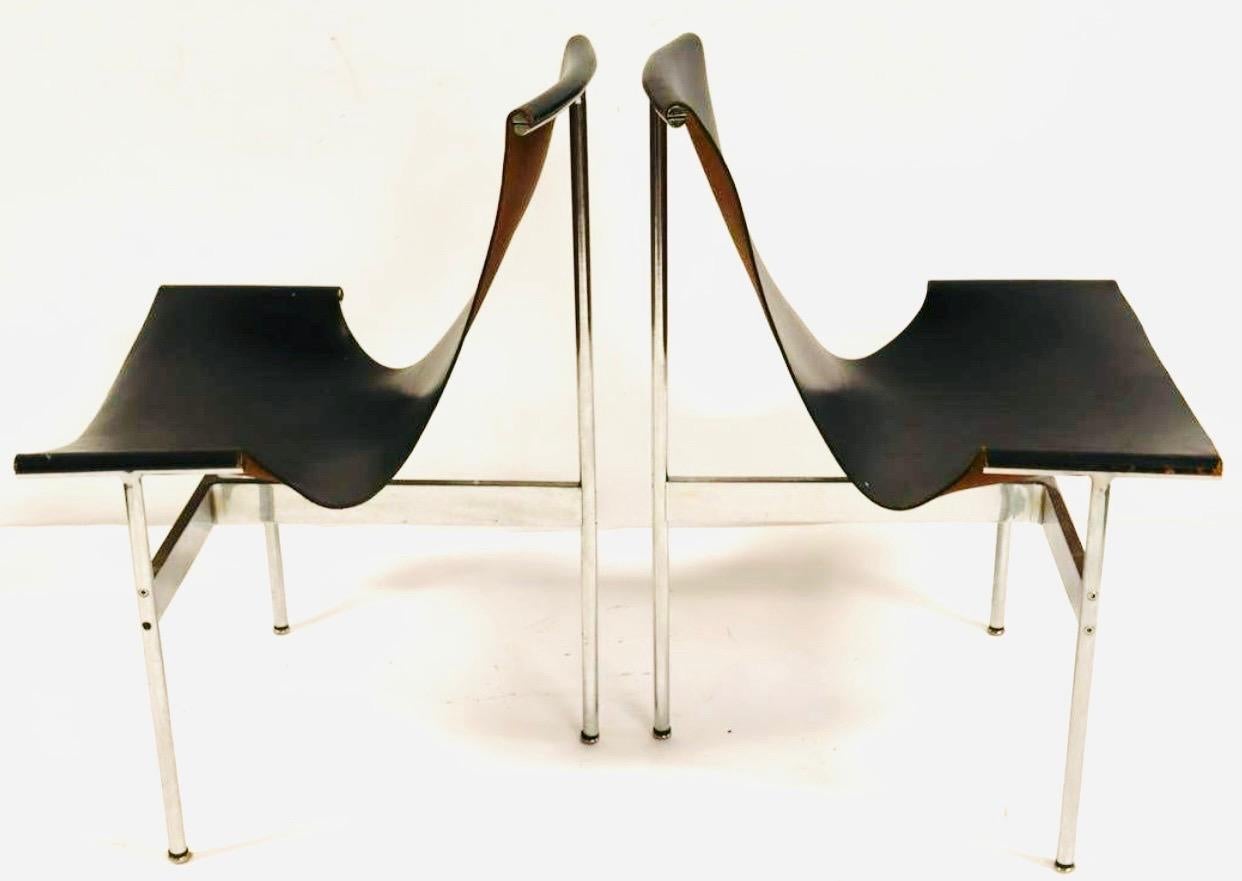 Mid-Century Modern Pair of T Chairs by Katavolos, Littell & Kelley for Laverne International  For Sale