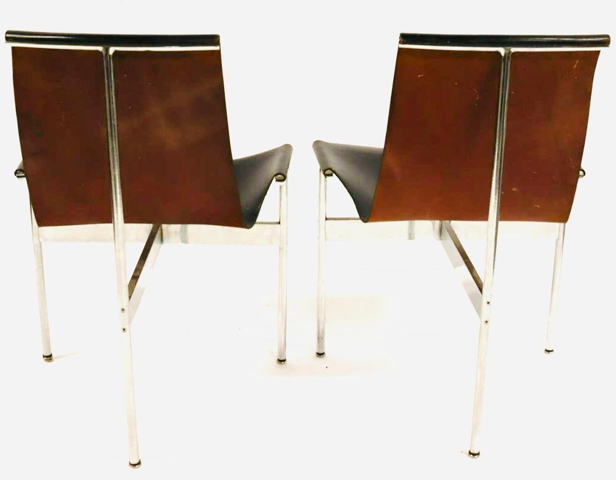 Paire de chaises T de Katavolos, Littell & Kelley pour Laverne International  Bon état - En vente à Chicago, IL