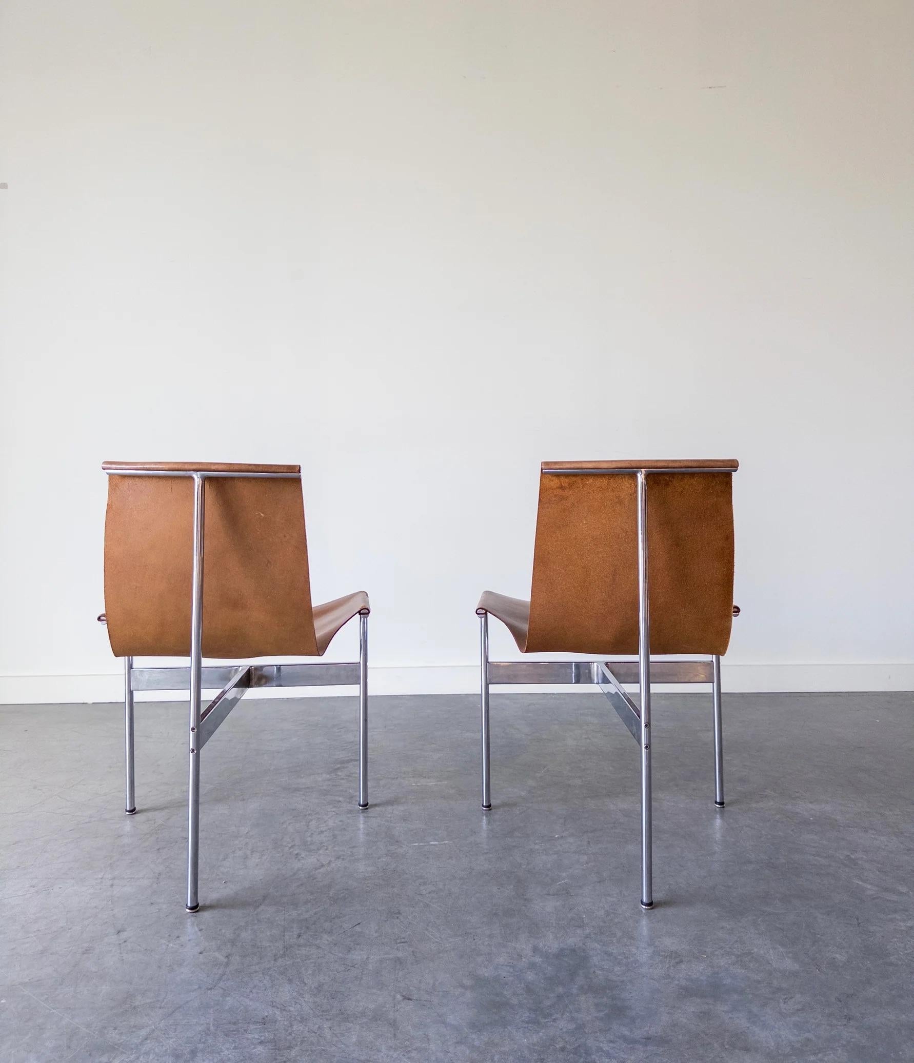 Pair of T Chairs by Katavolos, Littell And Kelley For Laverne International In Good Condition In New York, NY