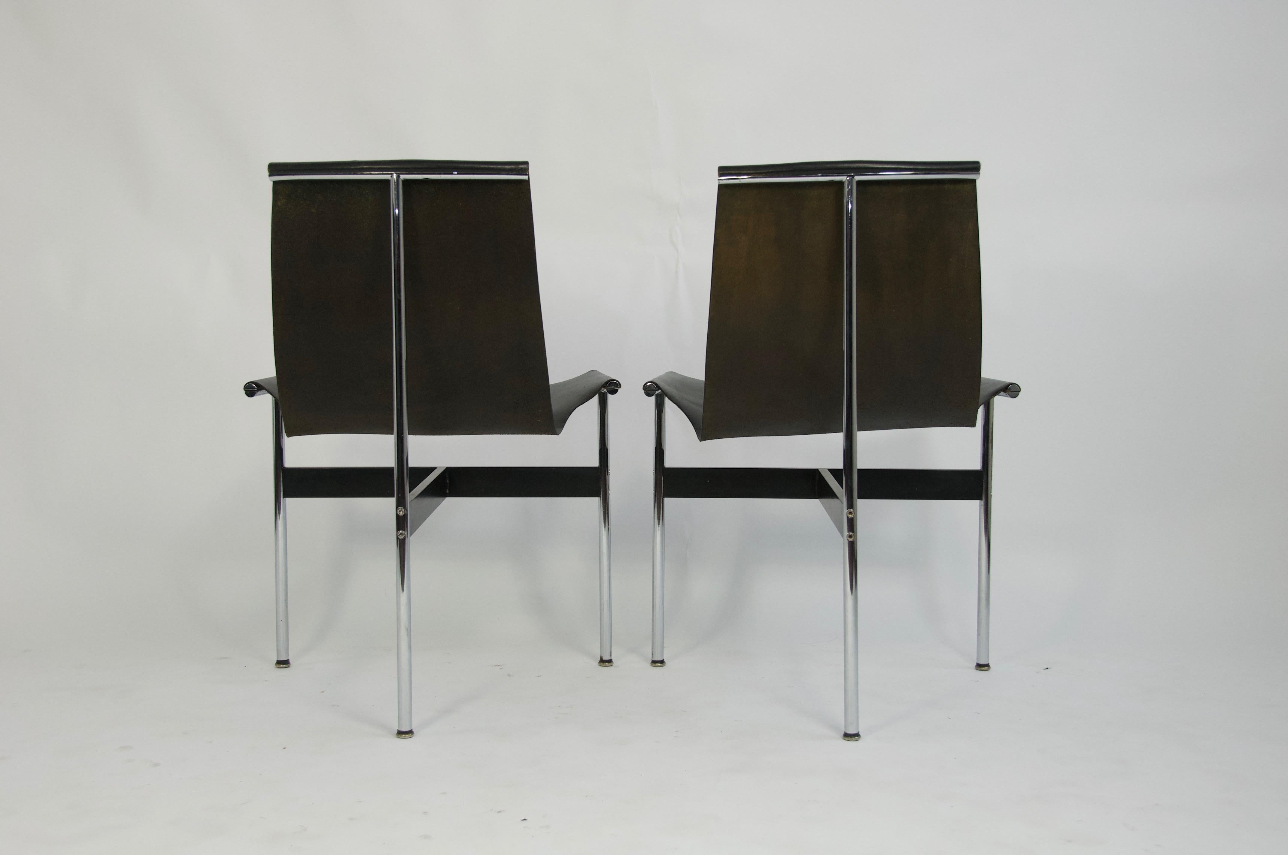 Pair of T-Chairs by William Katavolos Littell and Kelly In Good Condition For Sale In Turners Falls, MA