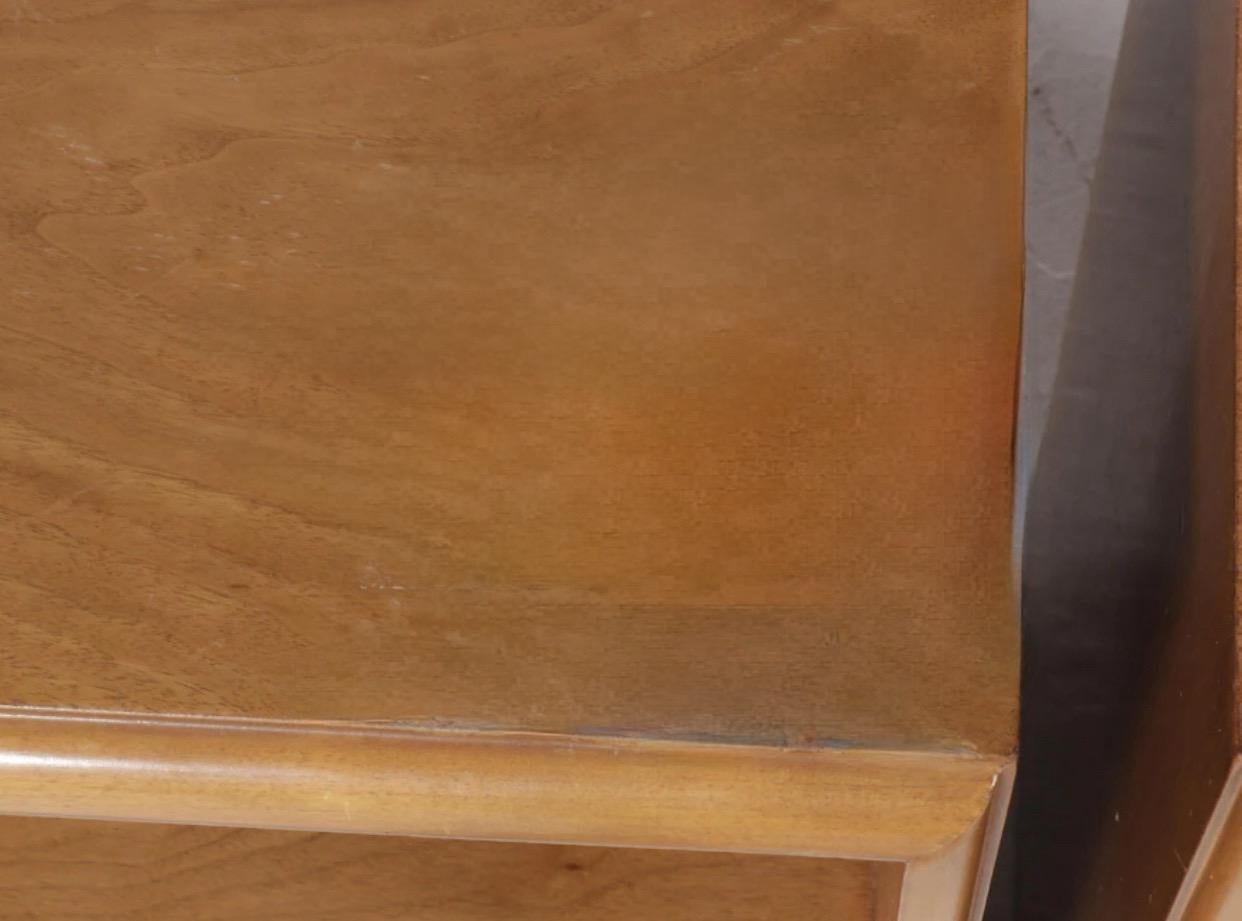 American Pair of T. H. Robsjohn-Gibbings Bleached Walnut Nightstands For Widdicomb For Sale