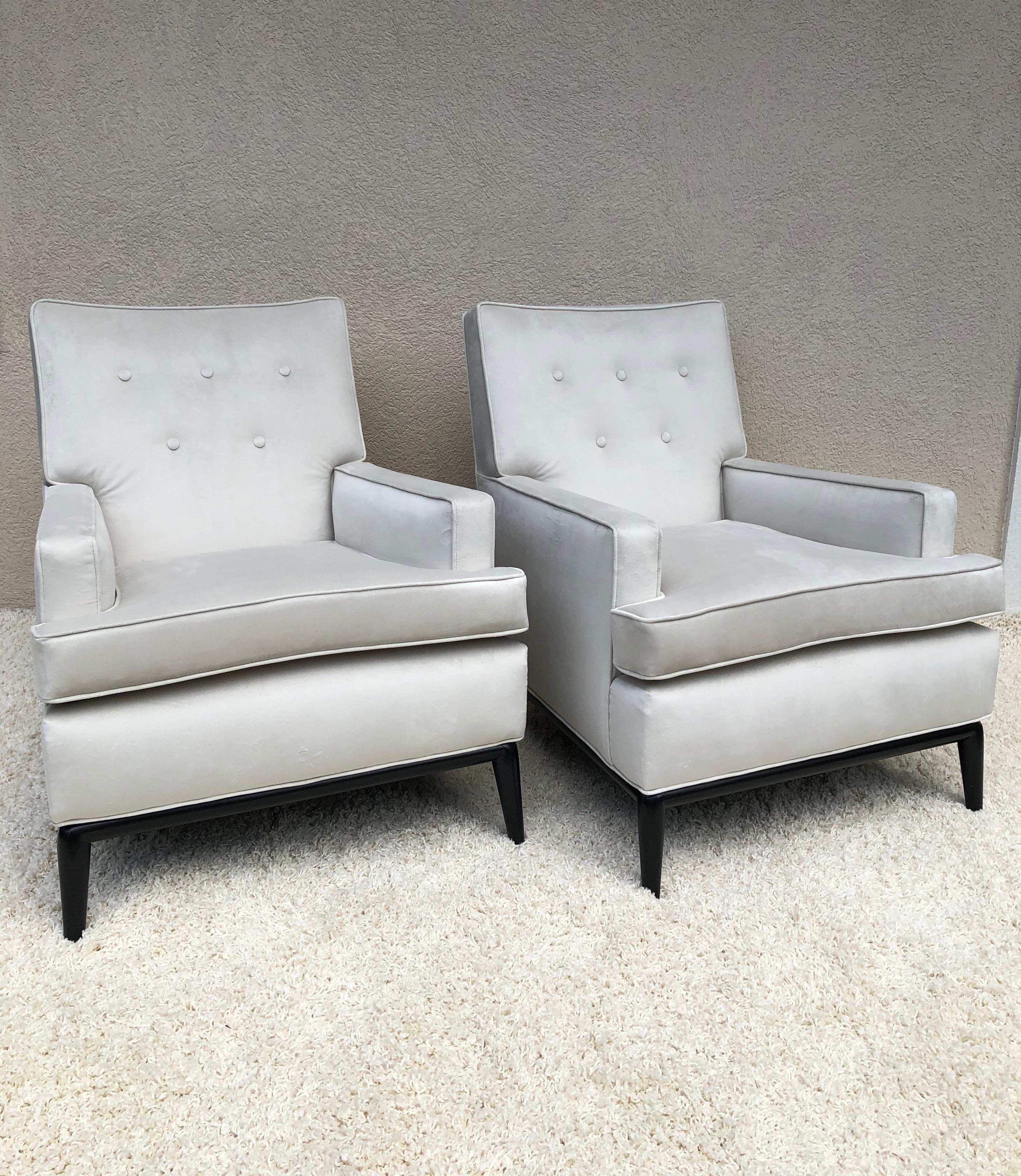 Cast Pair of T-H Robsjohn Gibbings Club Chairs/ Lounge Chairs For Sale