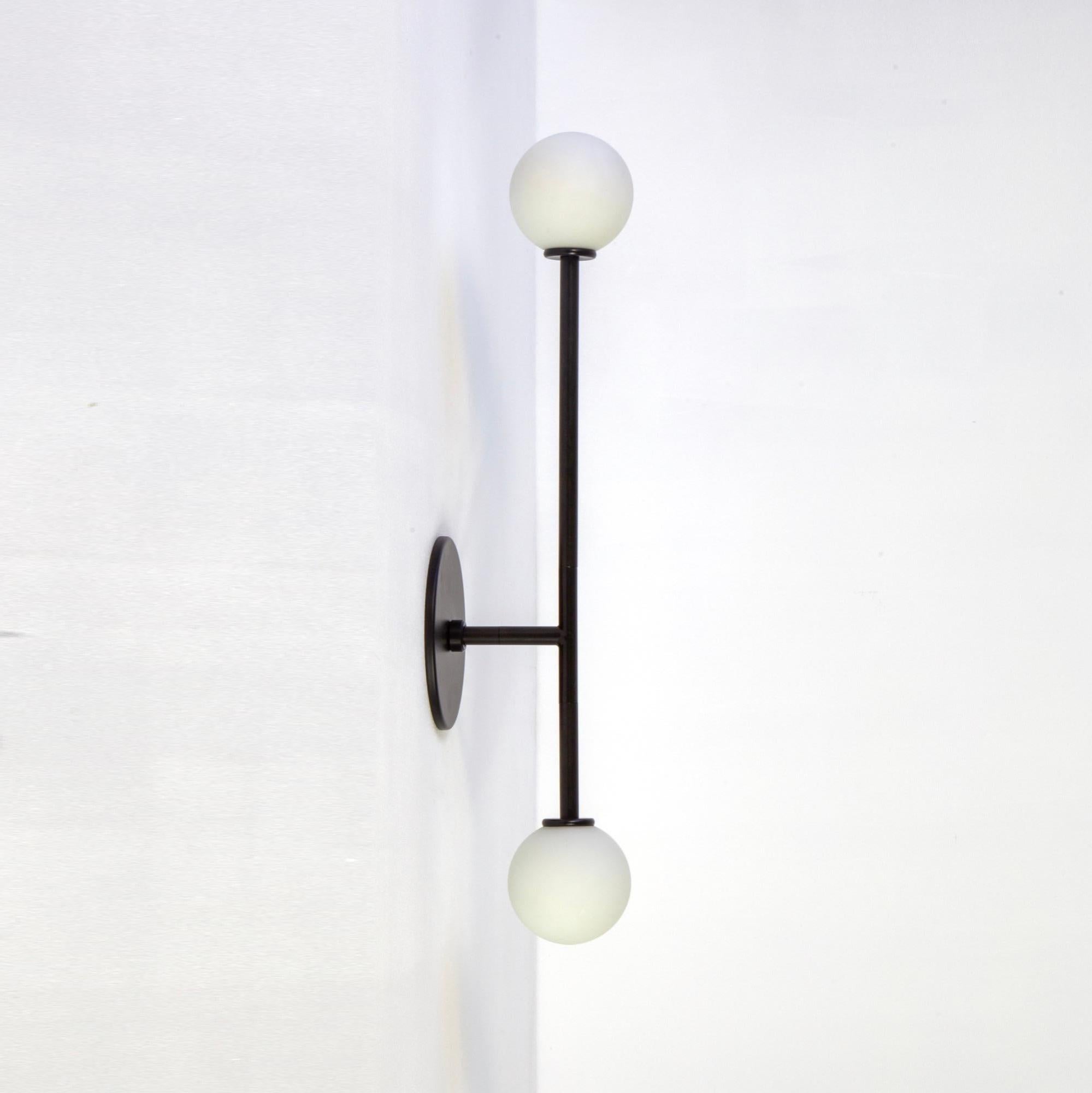 Contemporary Pair of T Sconce Offset Sconces, by Research.Lighting, Made to Order For Sale