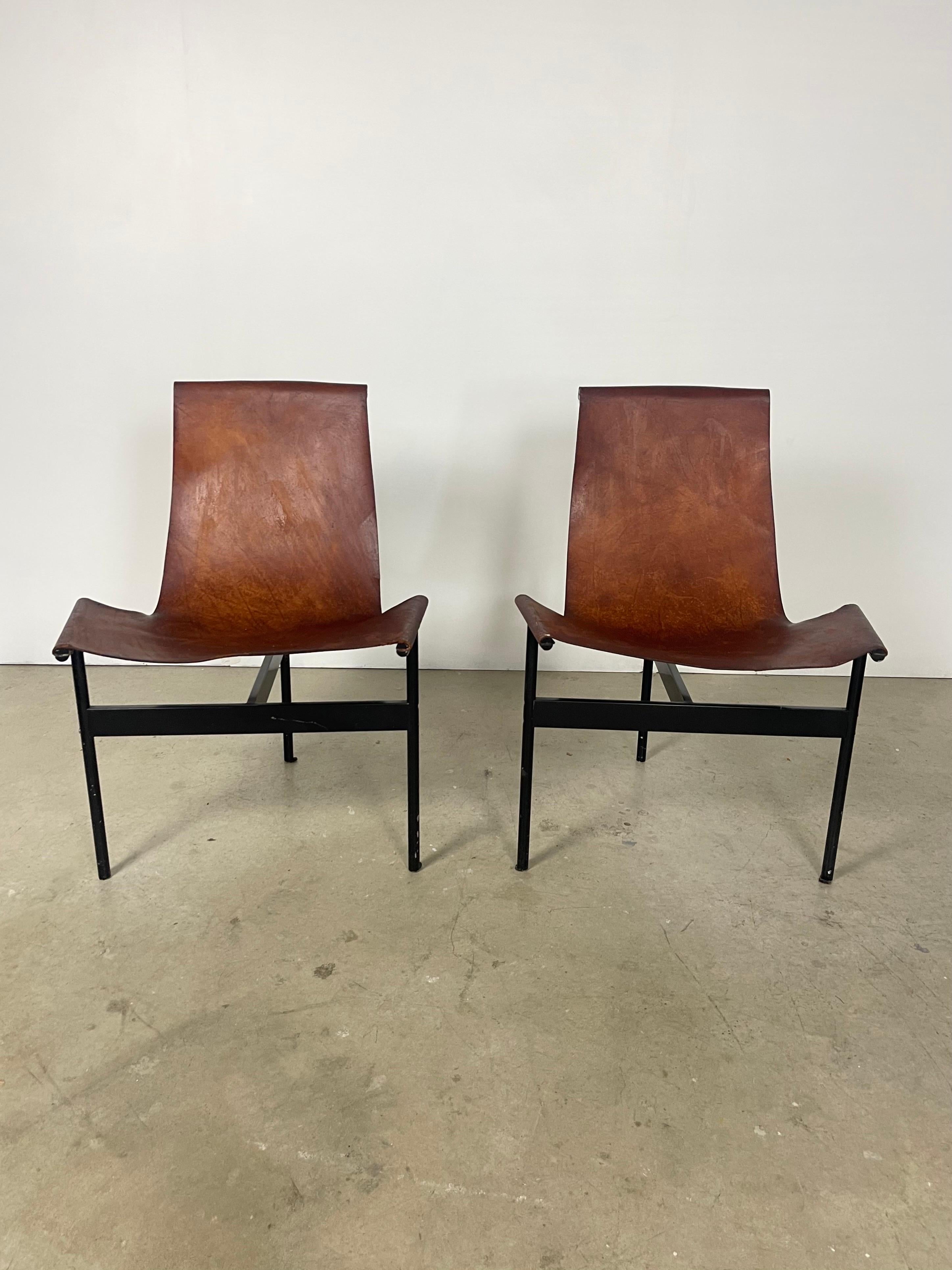 Mid-Century Modern Pair of T Side Chairs by Katavalos, Littell, and Kelly for Laverne International