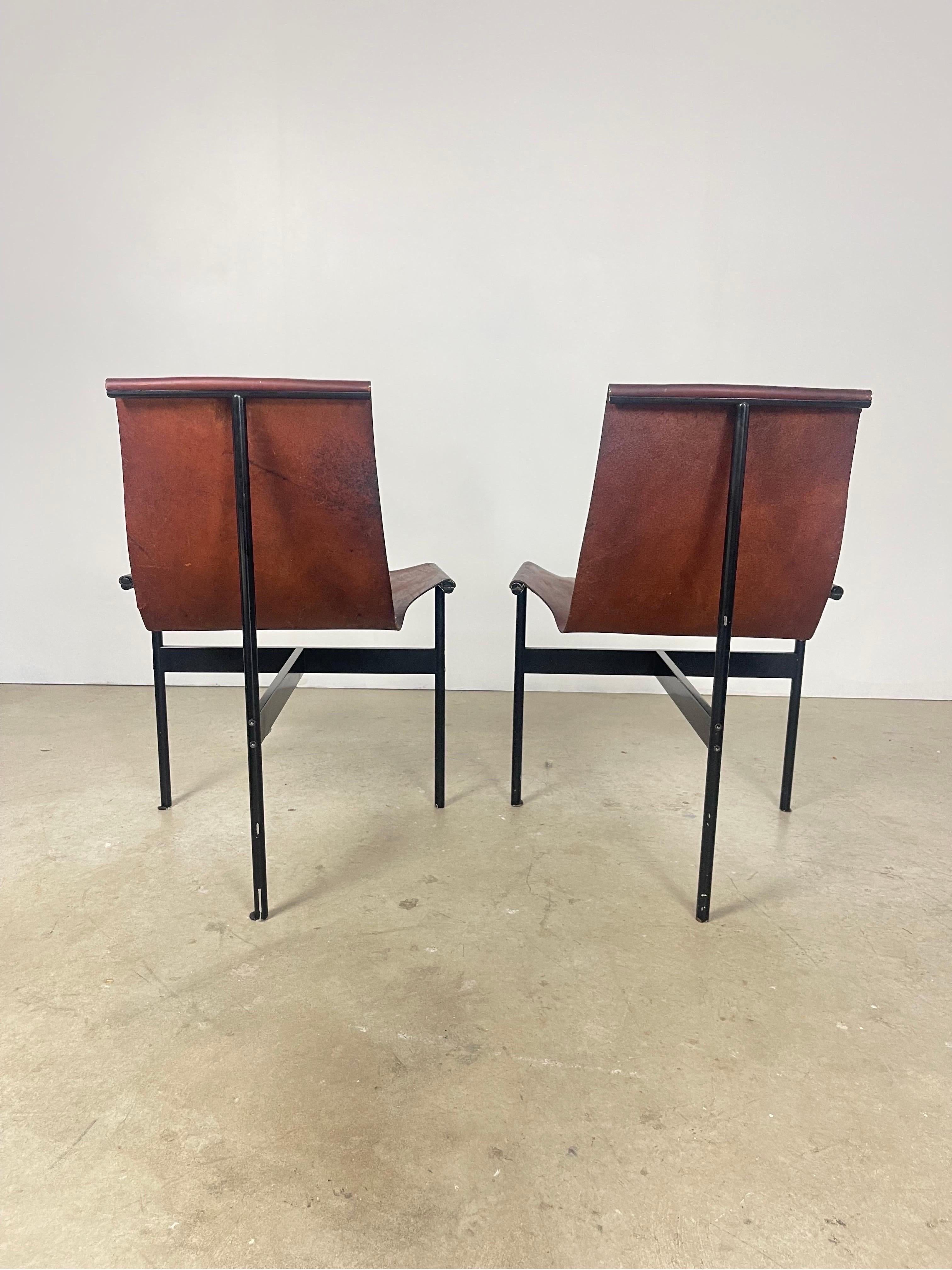Pair of T Side Chairs by Katavalos, Littell, and Kelly for Laverne International 1