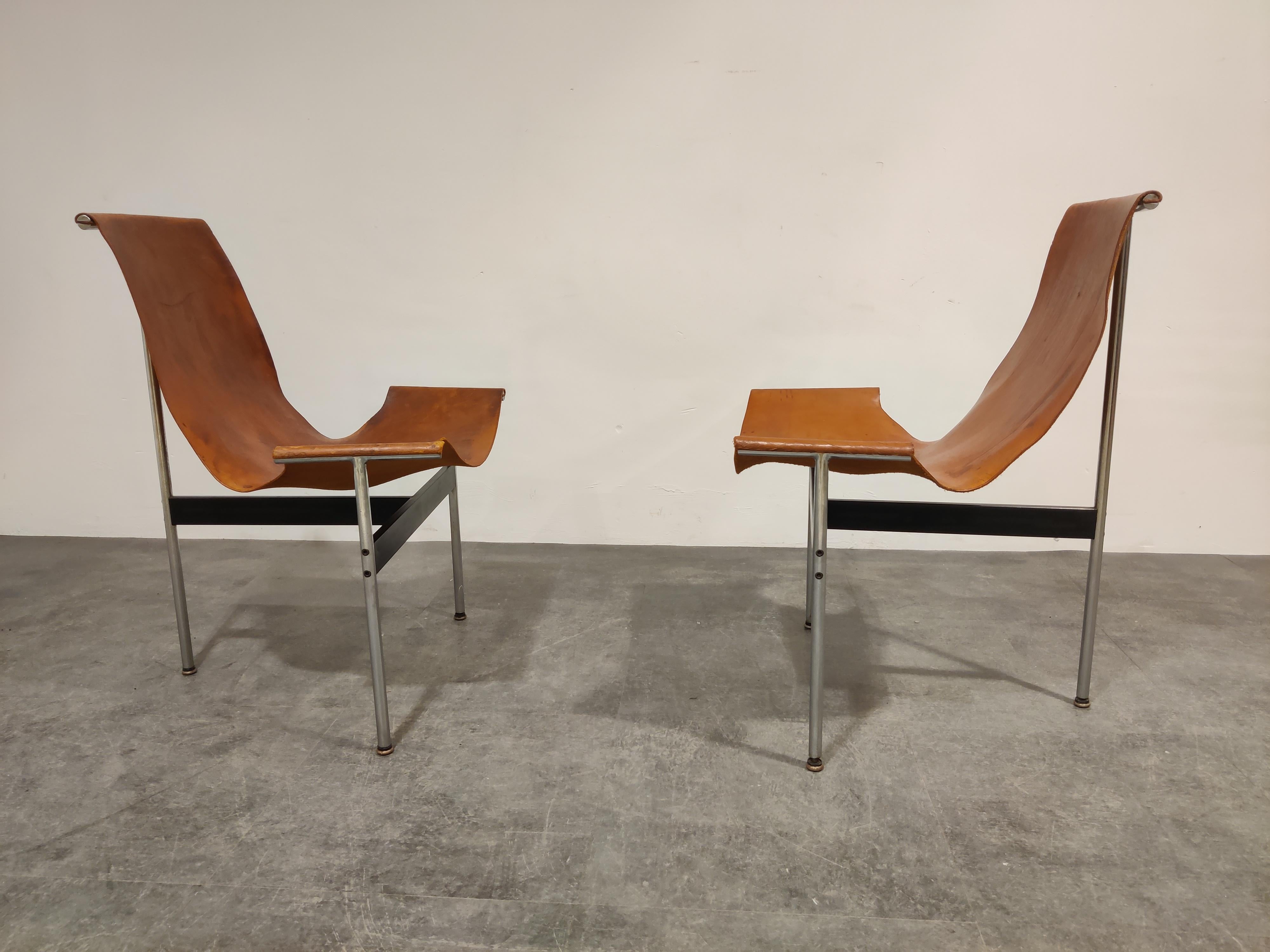Mid-Century Modern Pair of T Side Chairs by Katavolos, Littell & Kelley for Laverne International