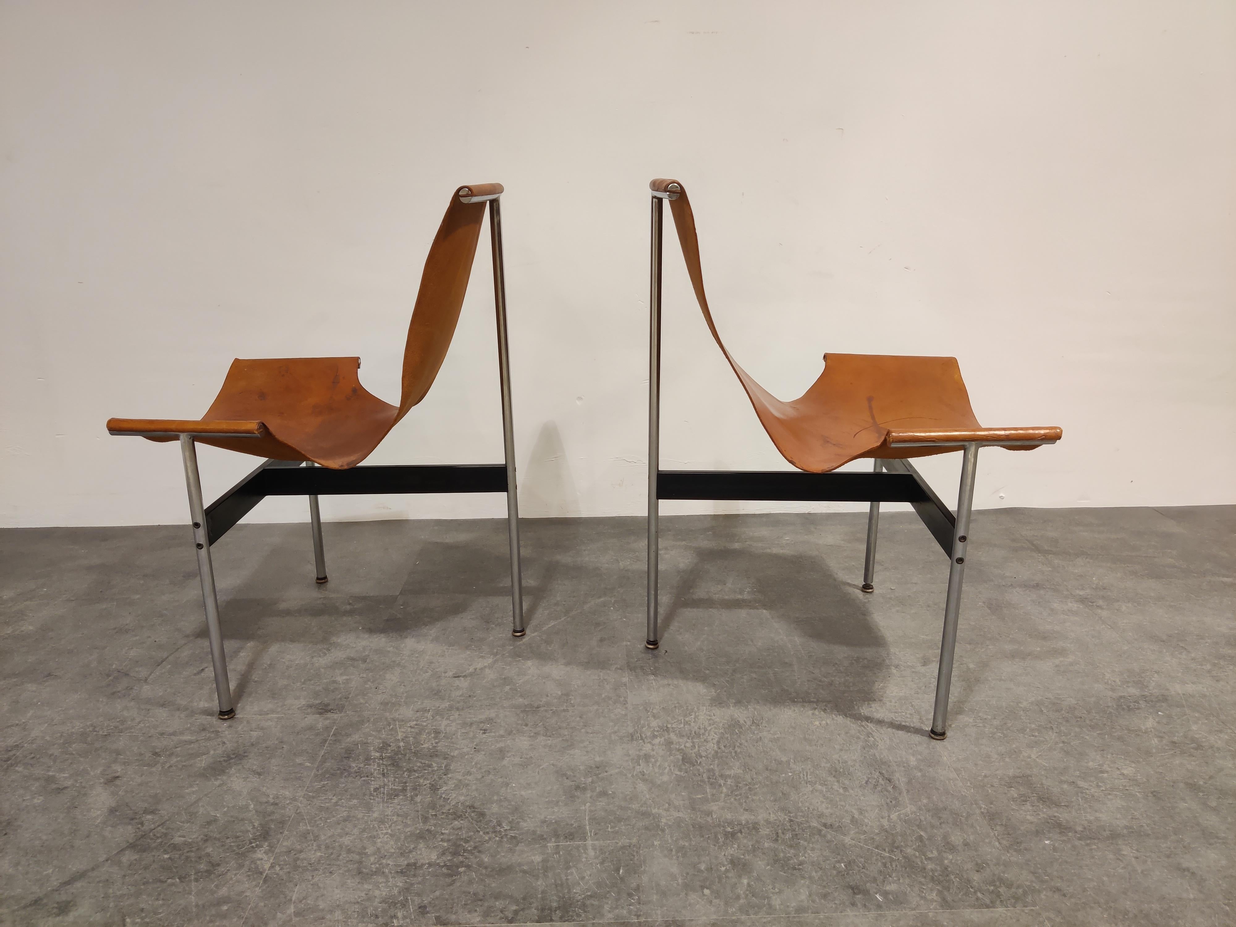 Pair of T Side Chairs by Katavolos, Littell & Kelley for Laverne International In Good Condition In HEVERLEE, BE