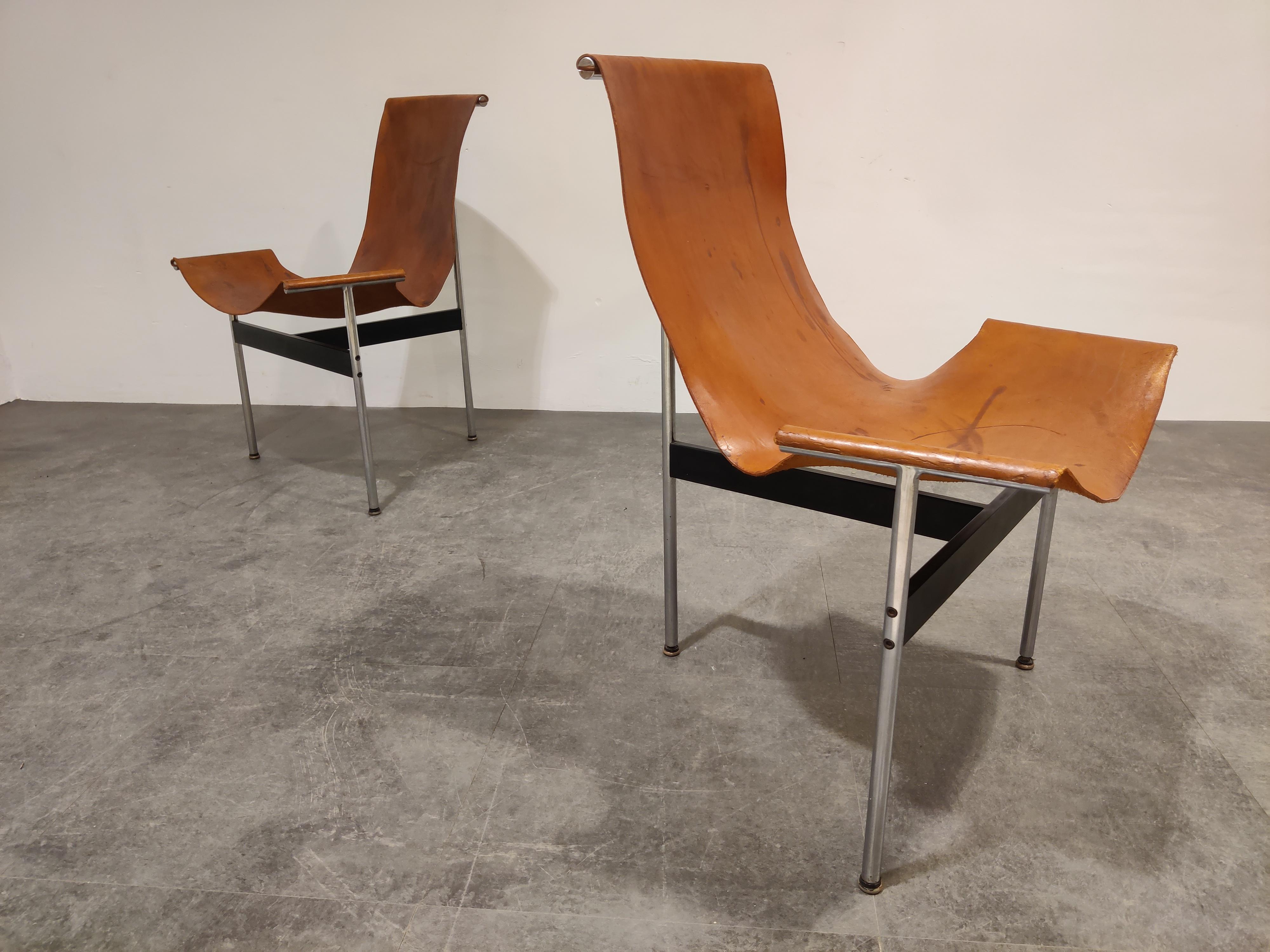 Mid-20th Century Pair of T Side Chairs by Katavolos, Littell & Kelley for Laverne International
