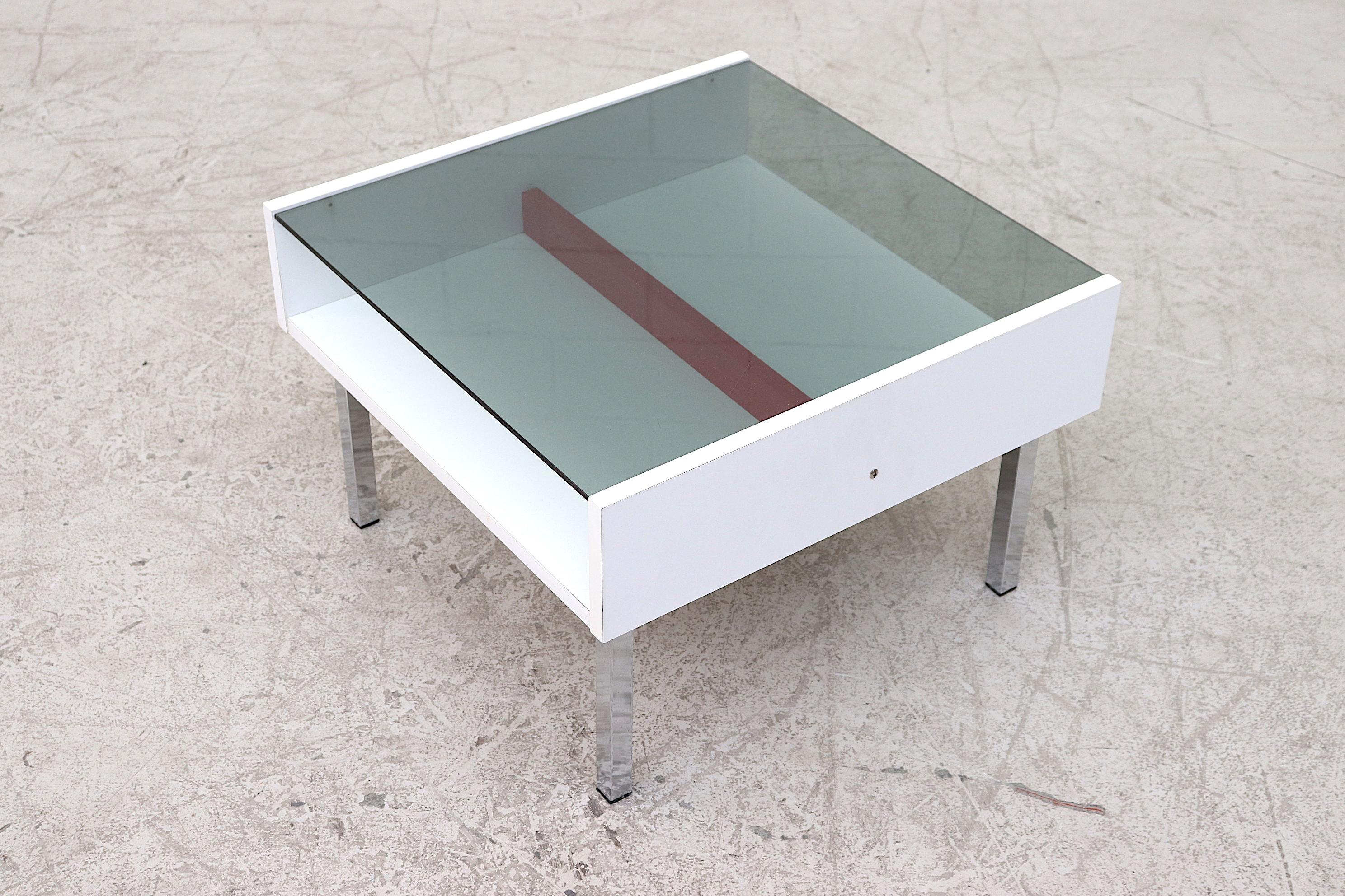 Glass Pair of 't Spectrum Modernist Side Tables
