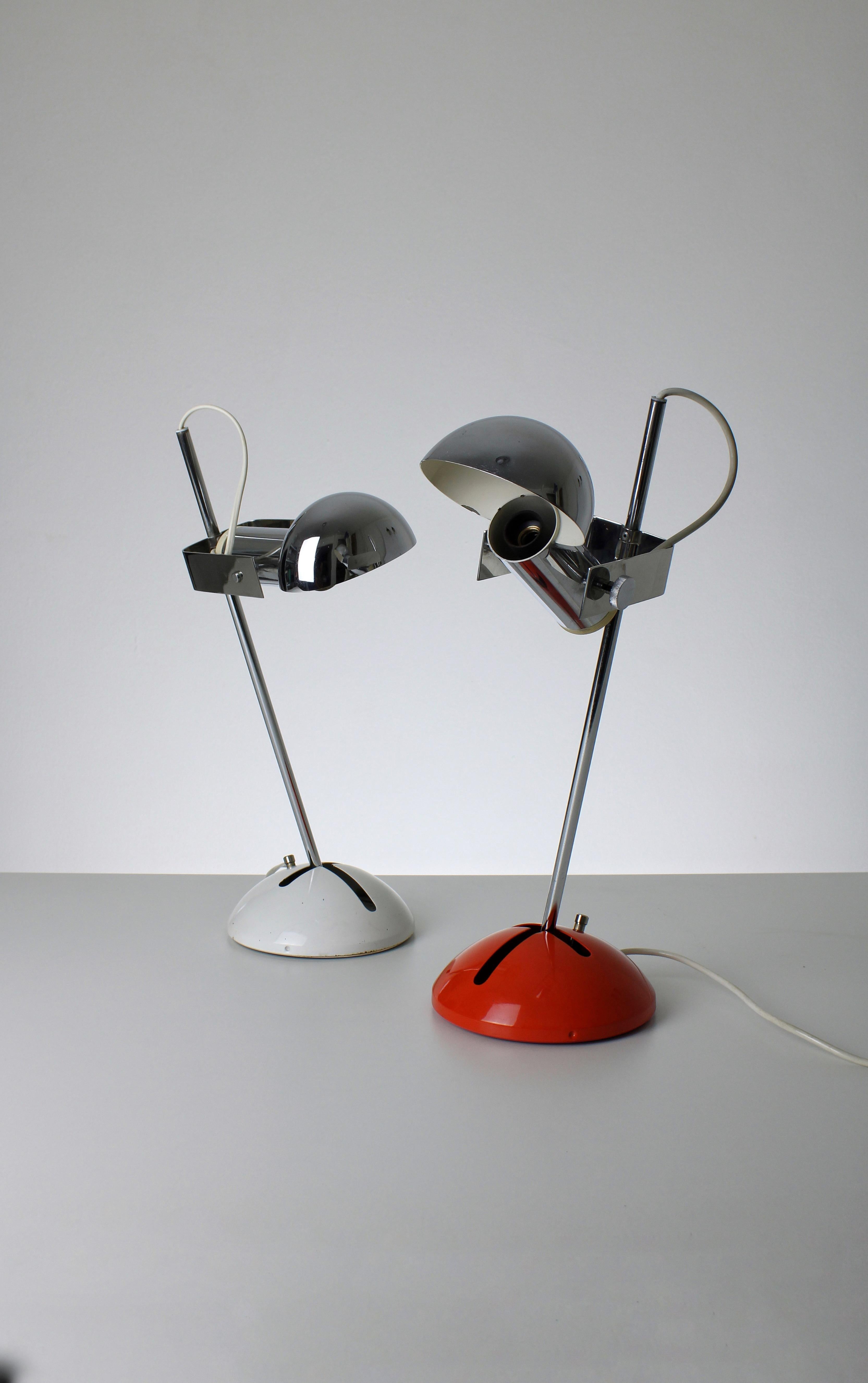 Mid-Century Modern Pair of T359 Desk Lamps by Robert Sonneman for Luci Milano, 1970s