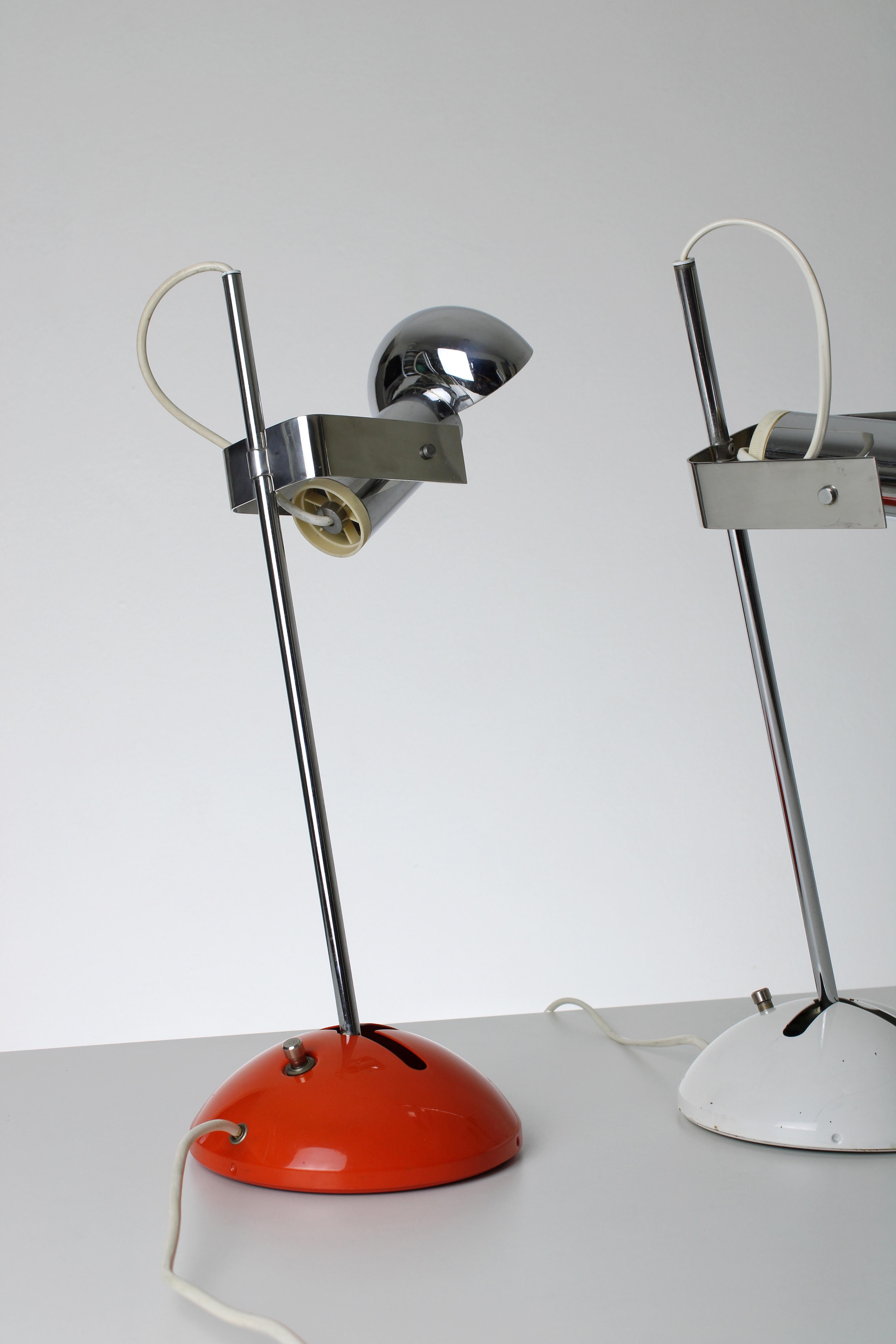 Italian Pair of T359 Desk Lamps by Robert Sonneman for Luci Milano, 1970s