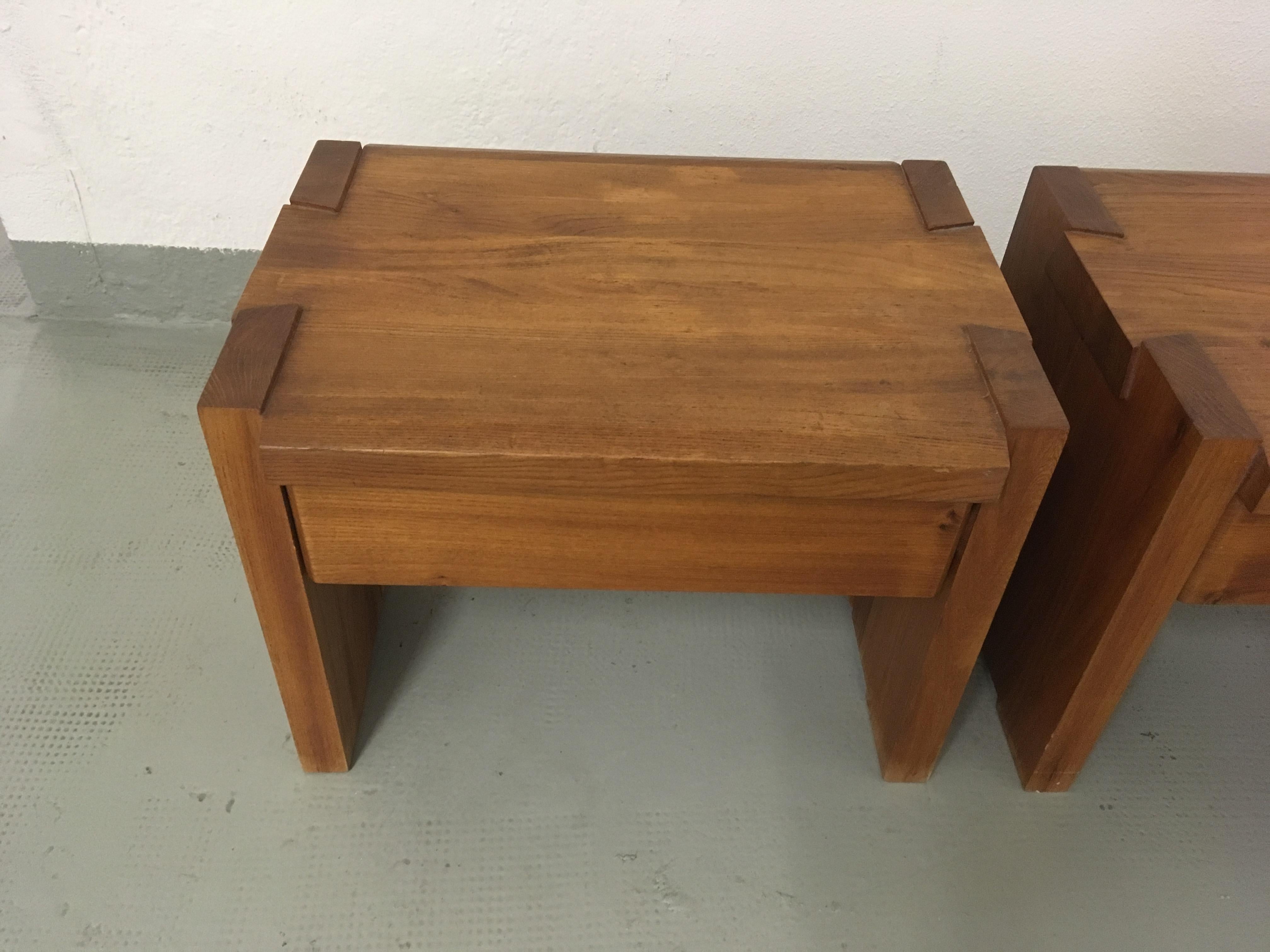 Pair of T38 Bedside Tables by Pierre Chapo 5