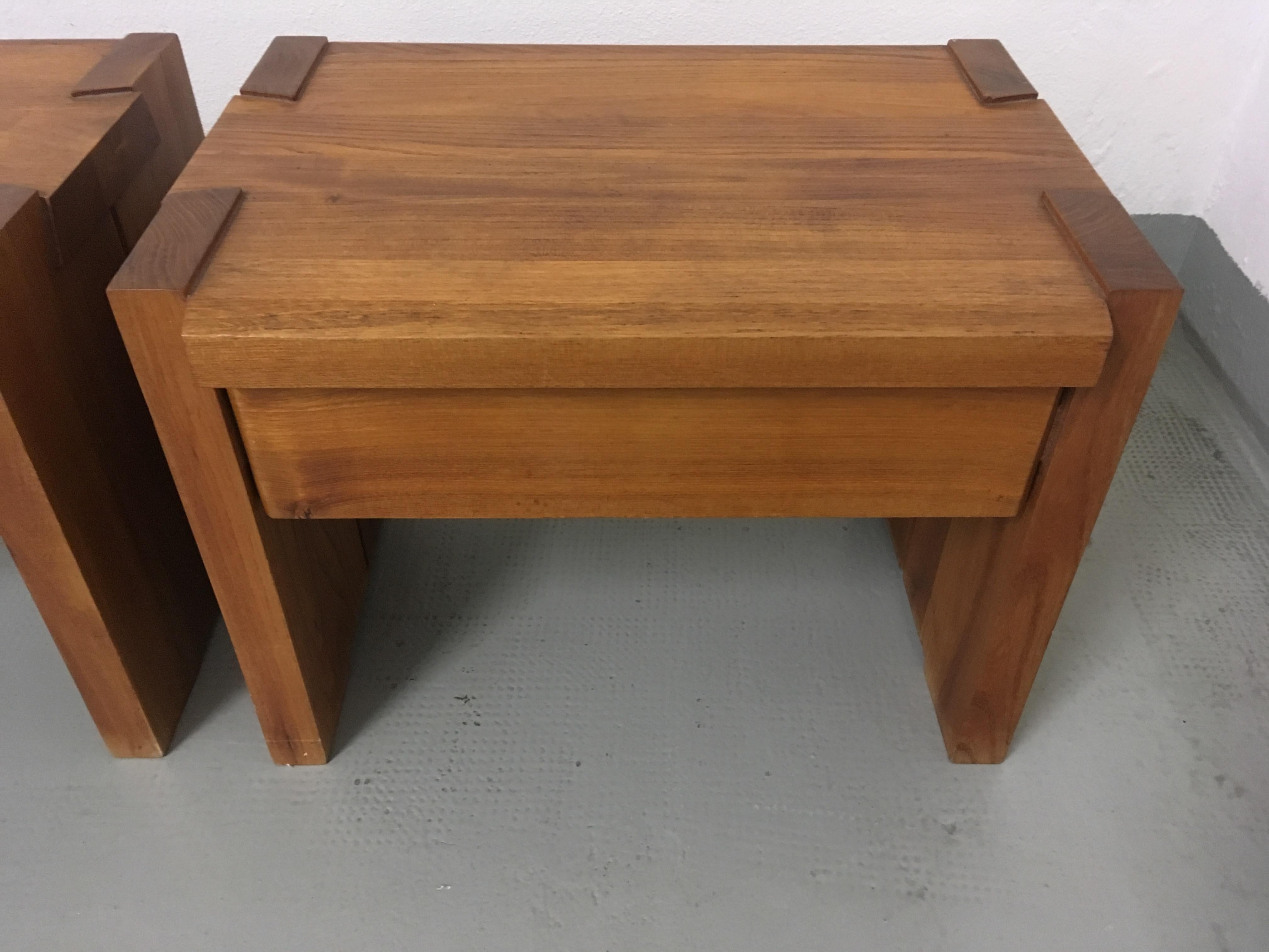 Pair of T38 Bedside Tables by Pierre Chapo 1