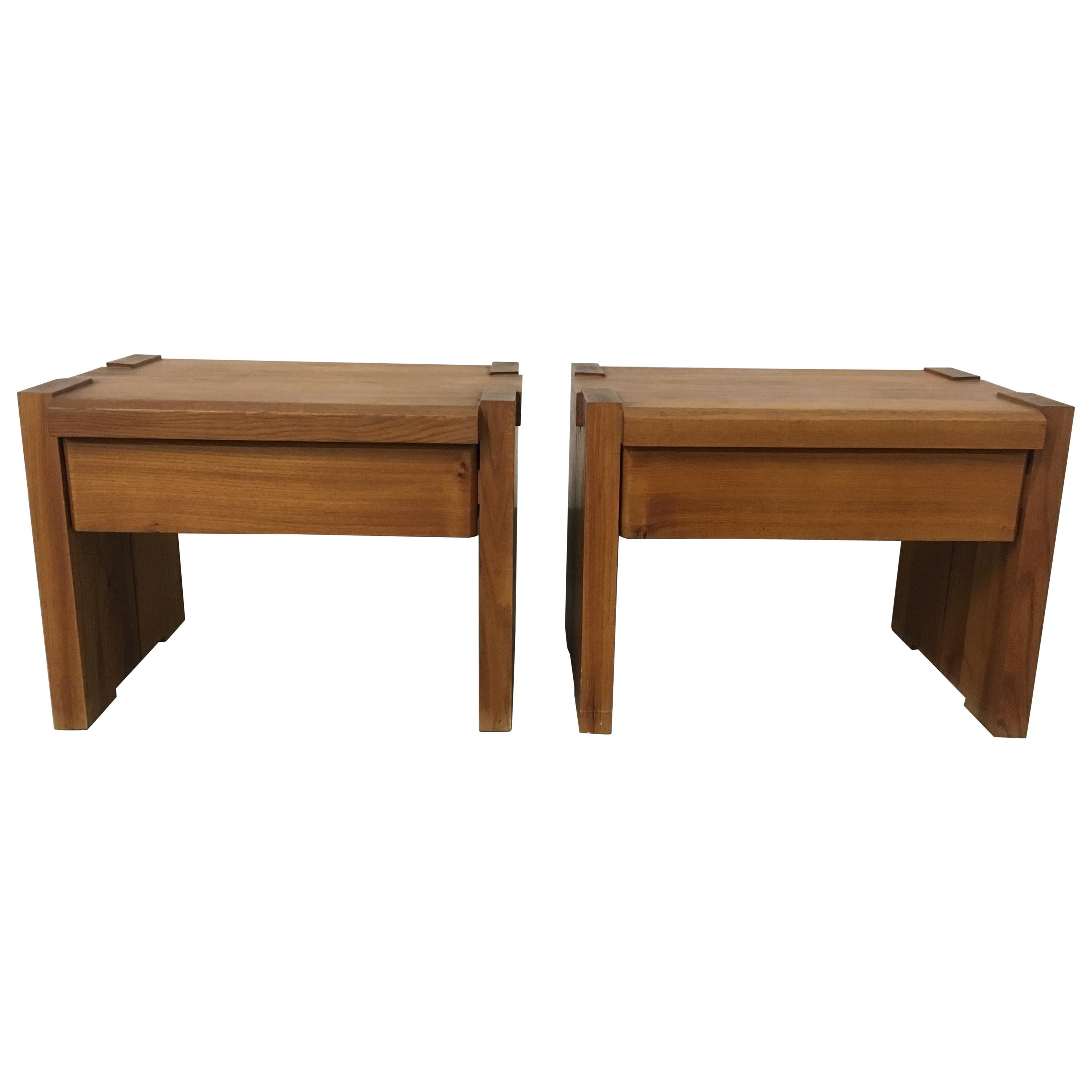 Pair of T38 Bedside Tables by Pierre Chapo