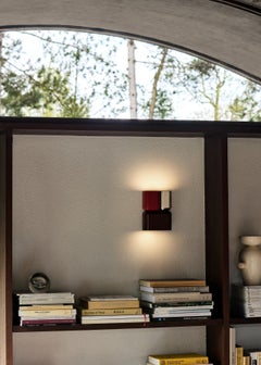 Pair of Tabata LN10 Wall Lamp, Burgundy & Vermilion Luca Nichetto for &Tradition