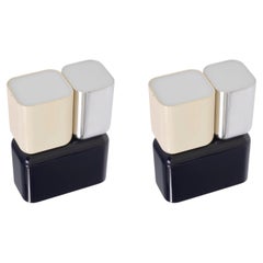 Pair of Tabata LN10 Wall Lamp, Deep Blue & Ivory by Luca Nichetto for &Tradition