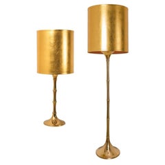 Pair of Table and Floor Lamp Designed by Ingo Maurer, 1968