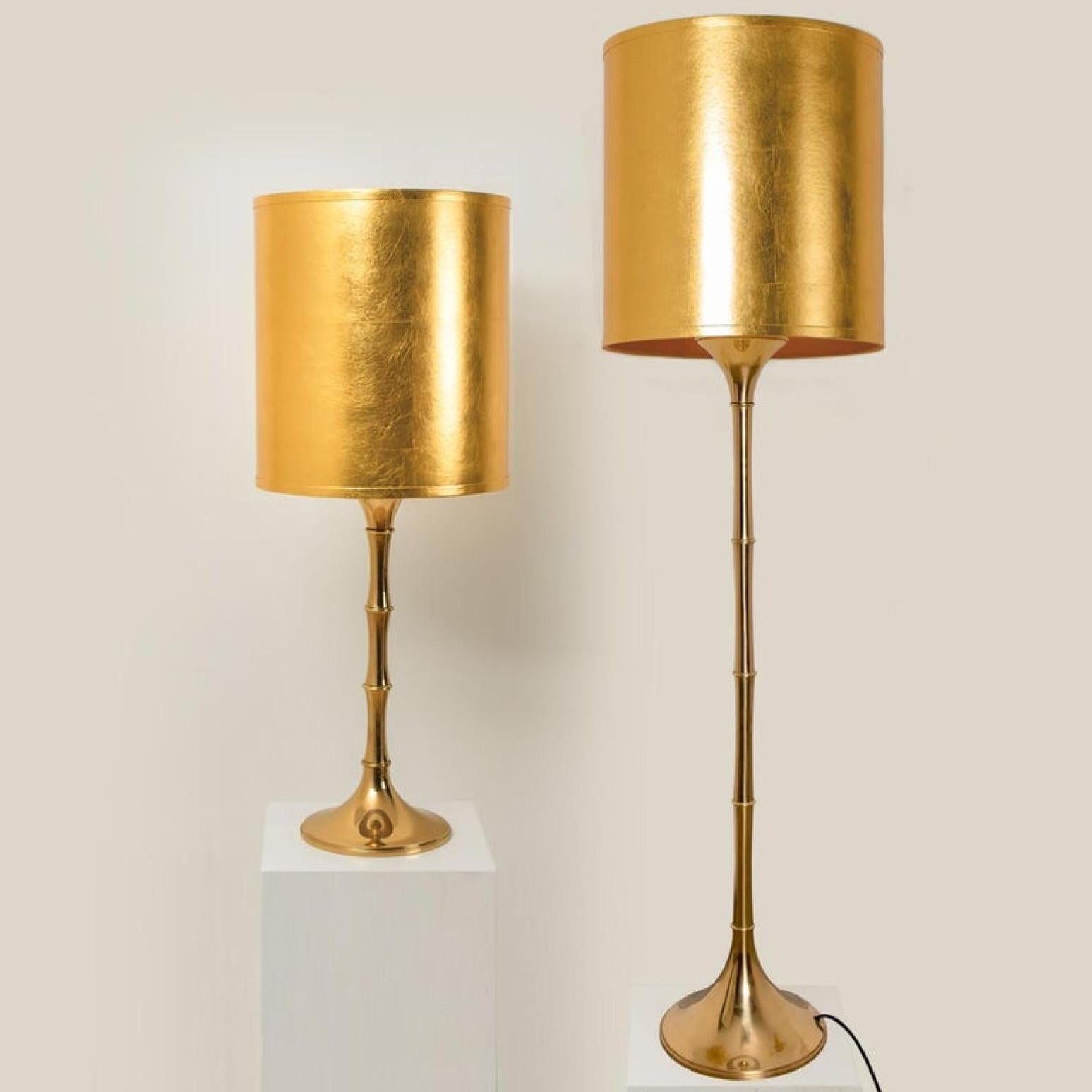 Mid-Century Modern Pair of Table and Floor Lamp Designed by Ingo Maurer, 1968 For Sale