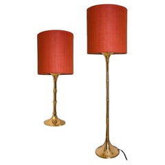 Pair of Table and Floor Lamp Designed by Ingo Maurer, 1968