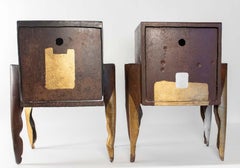 Pair of Table Bedside Artist Jean-Jacques Argueyrolles, 20th Century