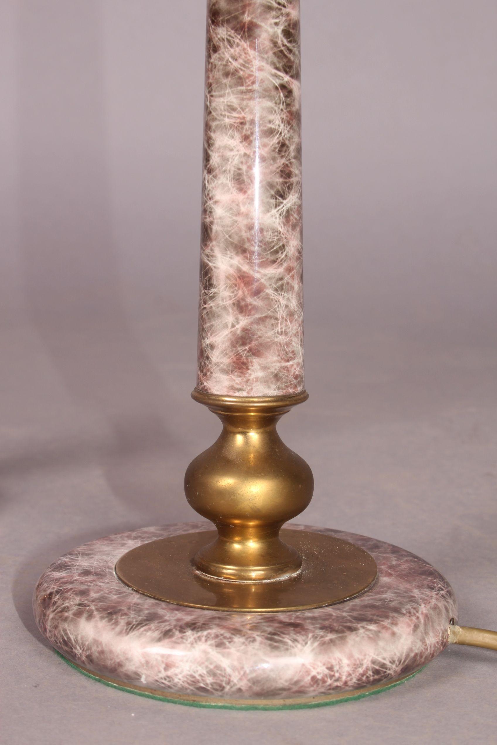 Pair of Table Brass and Marble Lamp In Good Condition In grand Lancy, CH