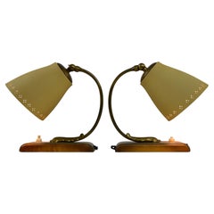 Pair of Table / Desk Lamps, Sweden, 1940s/50s by EWÅ Armaturfabrik (attributed)