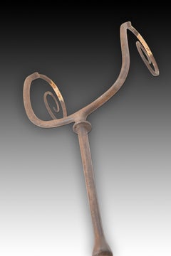 Paire d'accessoires de table. Fer forgé. Espagne, XVIIe siècle