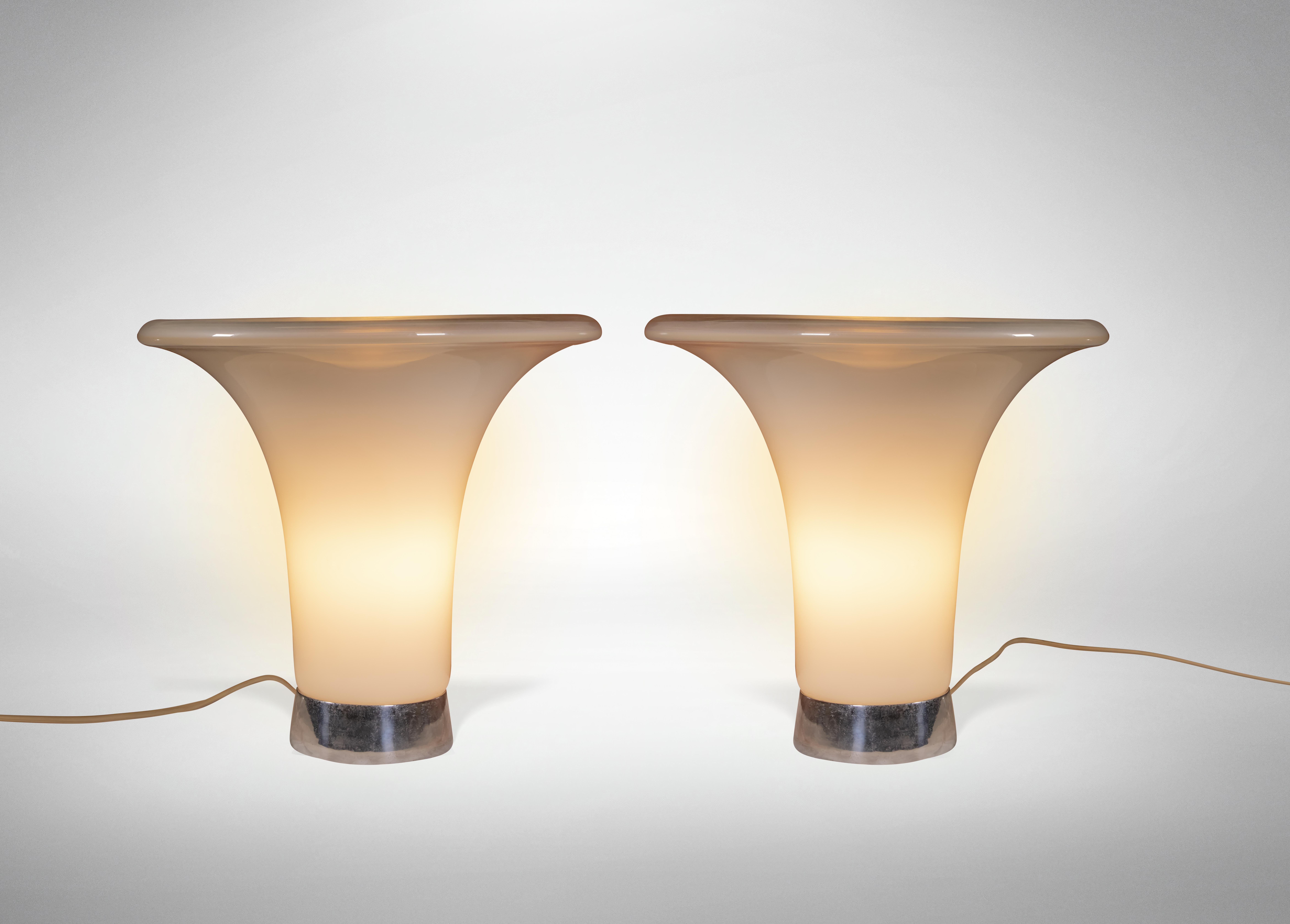Pair of Table Lamp Attr. Vistosi, 1960s For Sale
