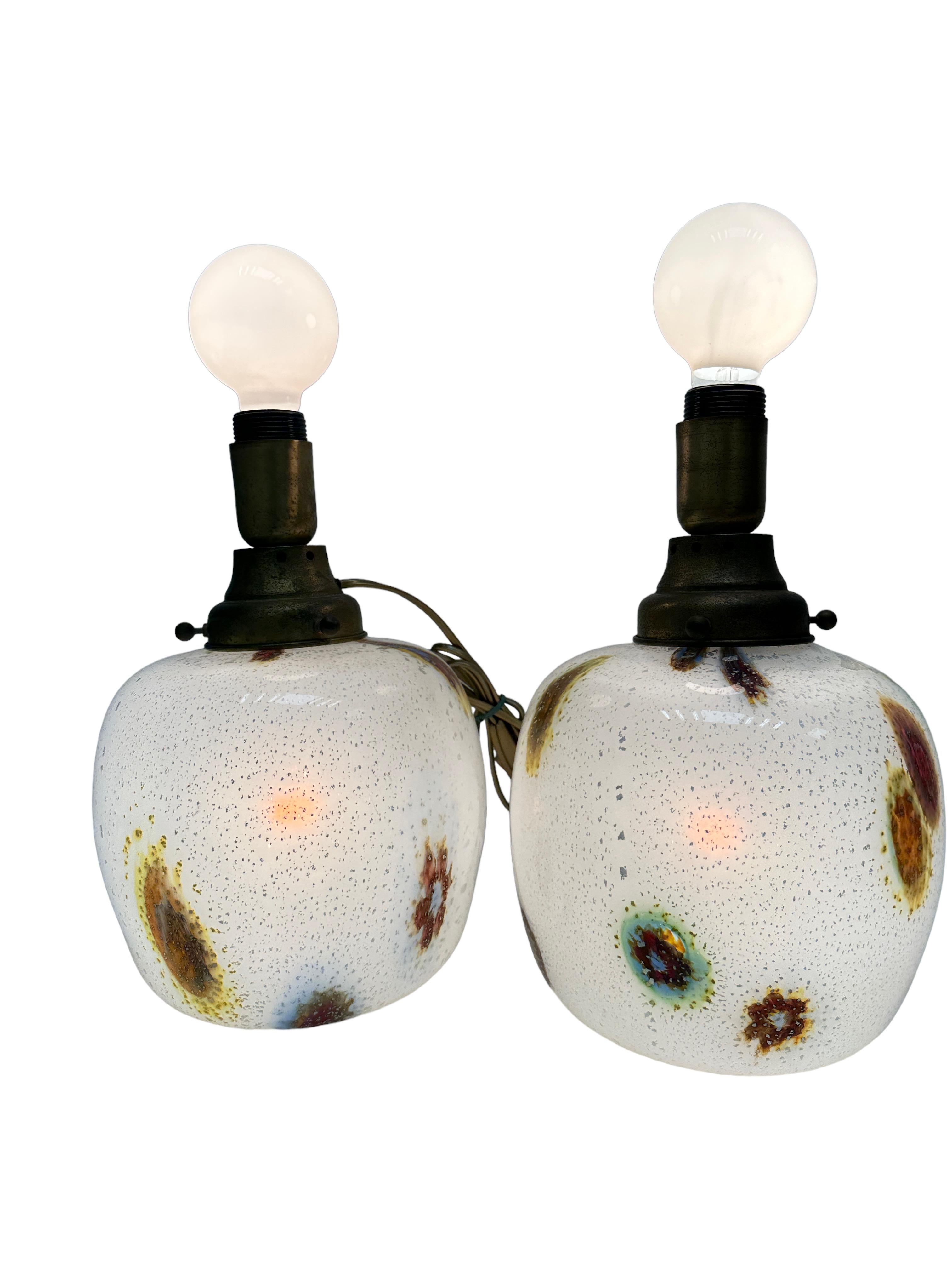 Mid-Century Modern Pair of Table Lamp in Murano Glass by Dino Martens and Aureliano Toso, 1960