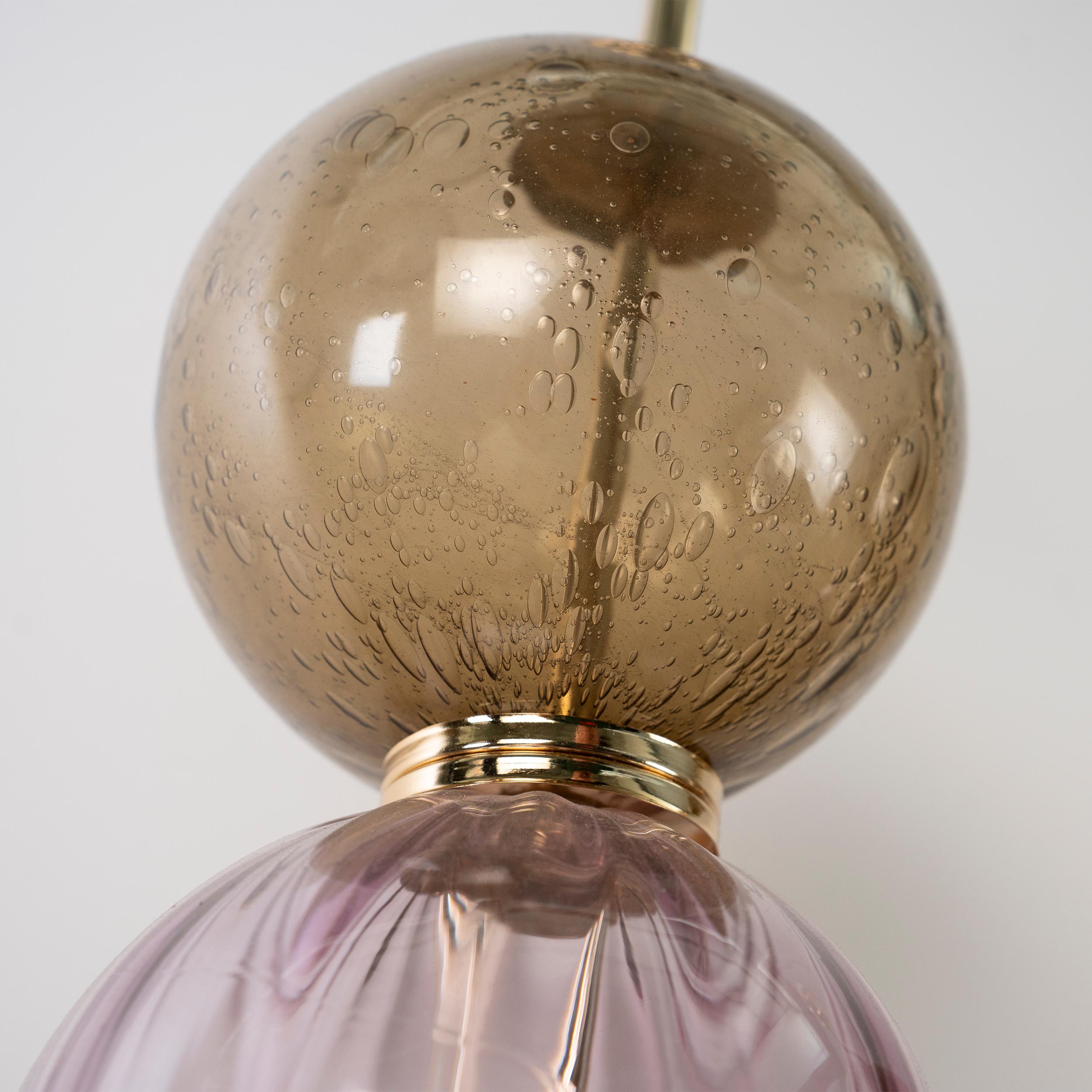 italien Paire de lampes de table Ball and Ball Murano Vintage Mazzega Made in Italy en stock en vente