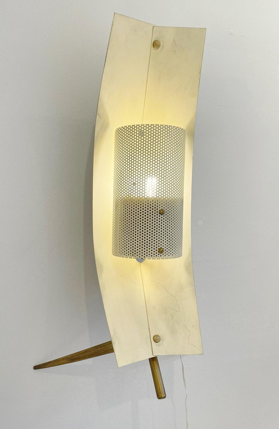 Pair of Mid-Century Modern Table Lamp/Sconce by Gastone Colliva, Italy, 1950s In Fair Condition In Brussels, BE