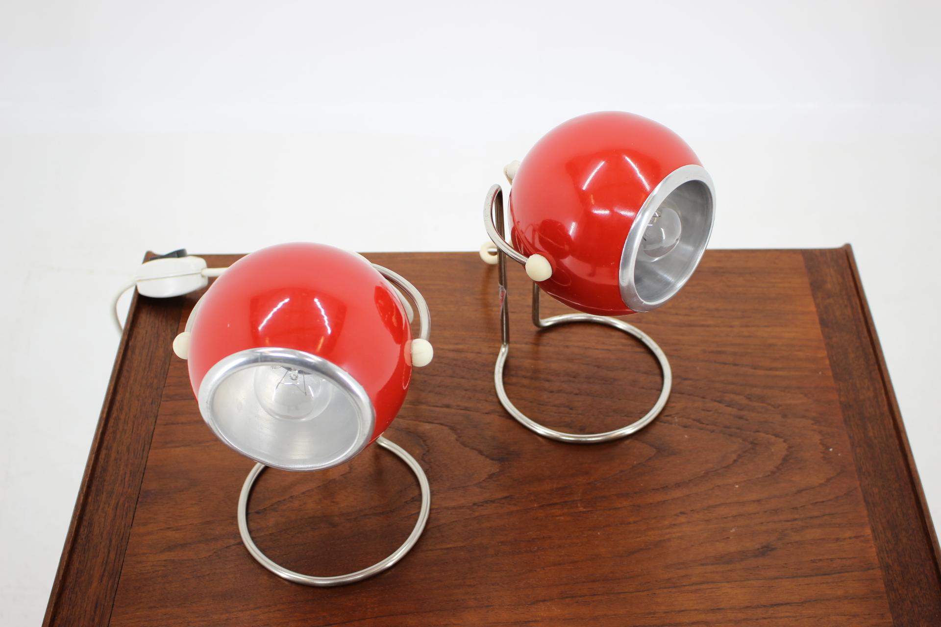 Pair of Table Lamp, Space Age, 1970s 3
