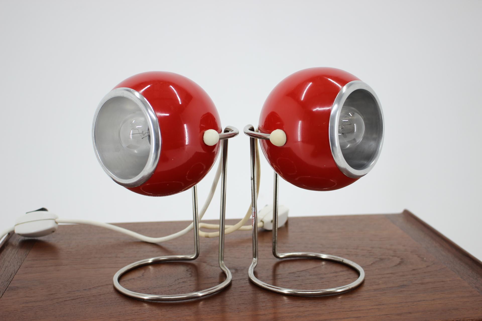 Pair of Table Lamp, Space Age, 1970s 1