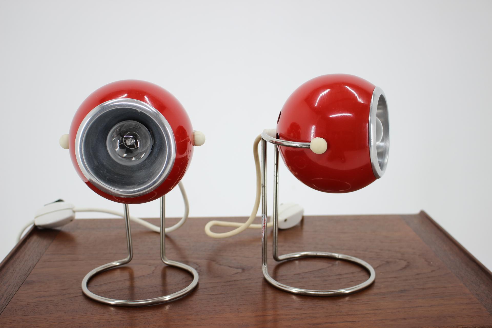 Pair of Table Lamp, Space Age, 1970s 2