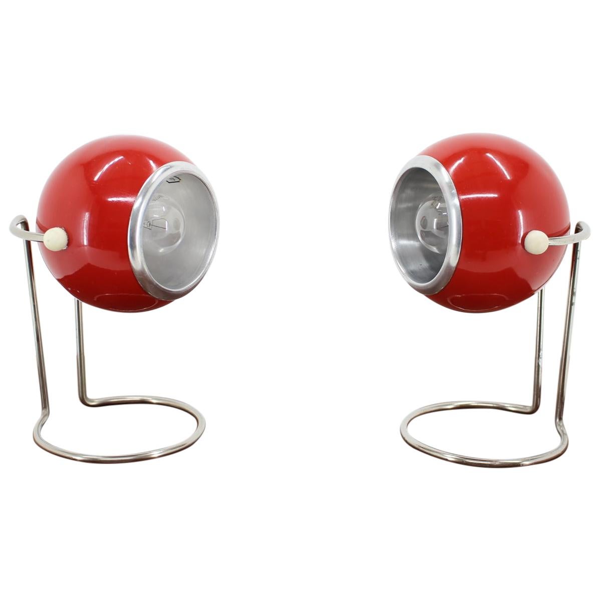 Pair of Table Lamp, Space Age, 1970s