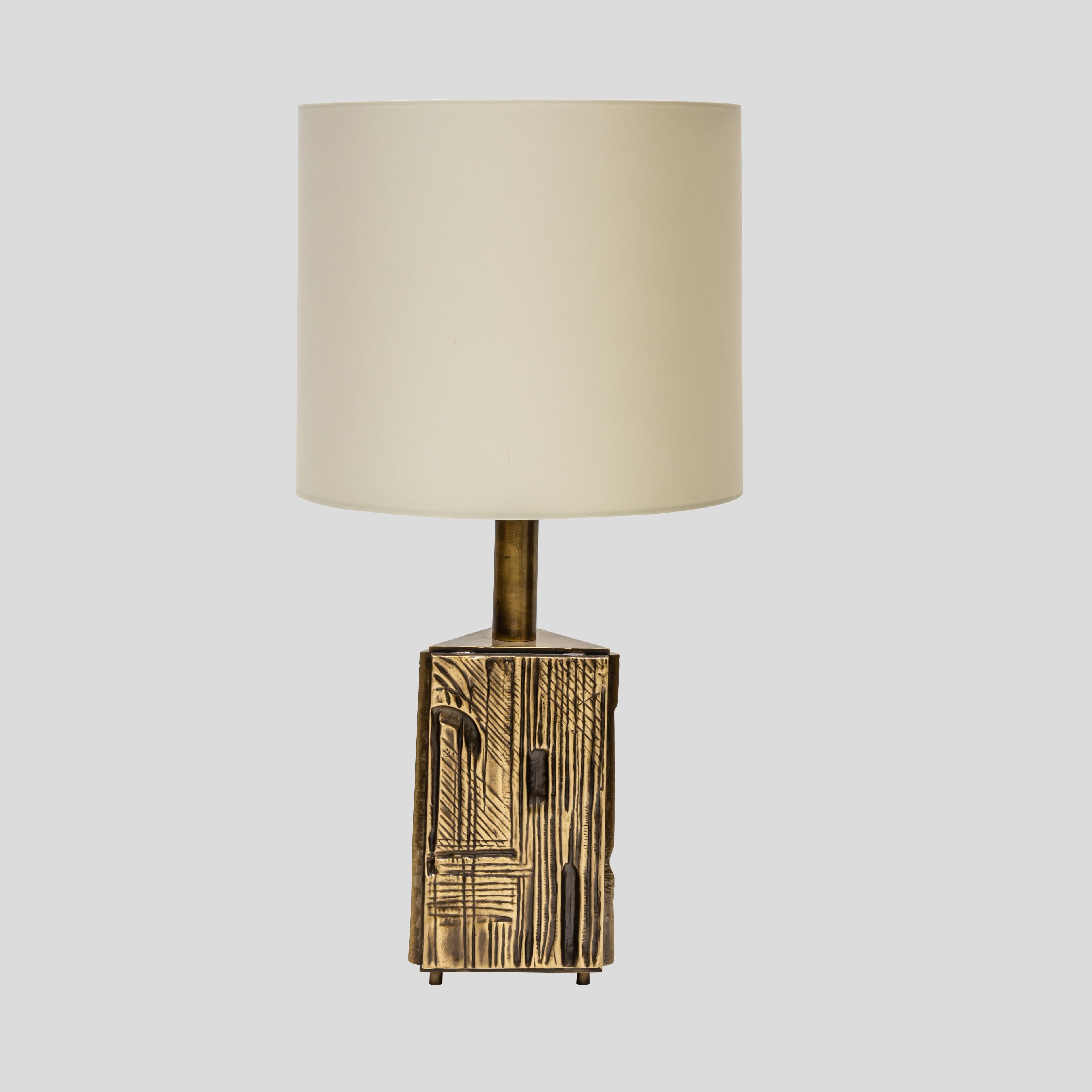 Mid-Century Modern Pair of Table Lamps 60s Italian Design by Luciano Frigerio Cream Silk Shades