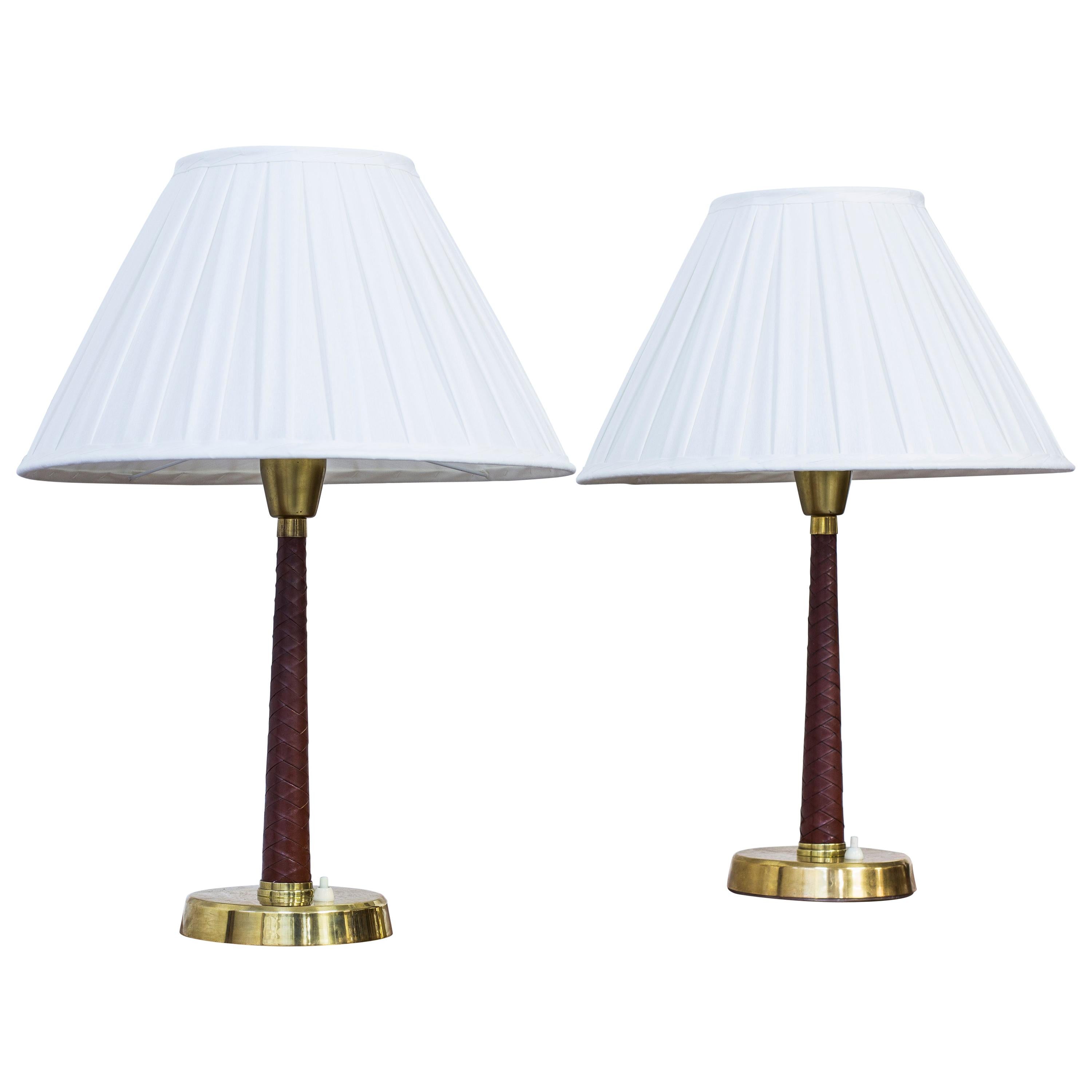 Pair of Table Lamps "701" by Hans Bergström for Ateljé Lyktan, Sweden, 1940s