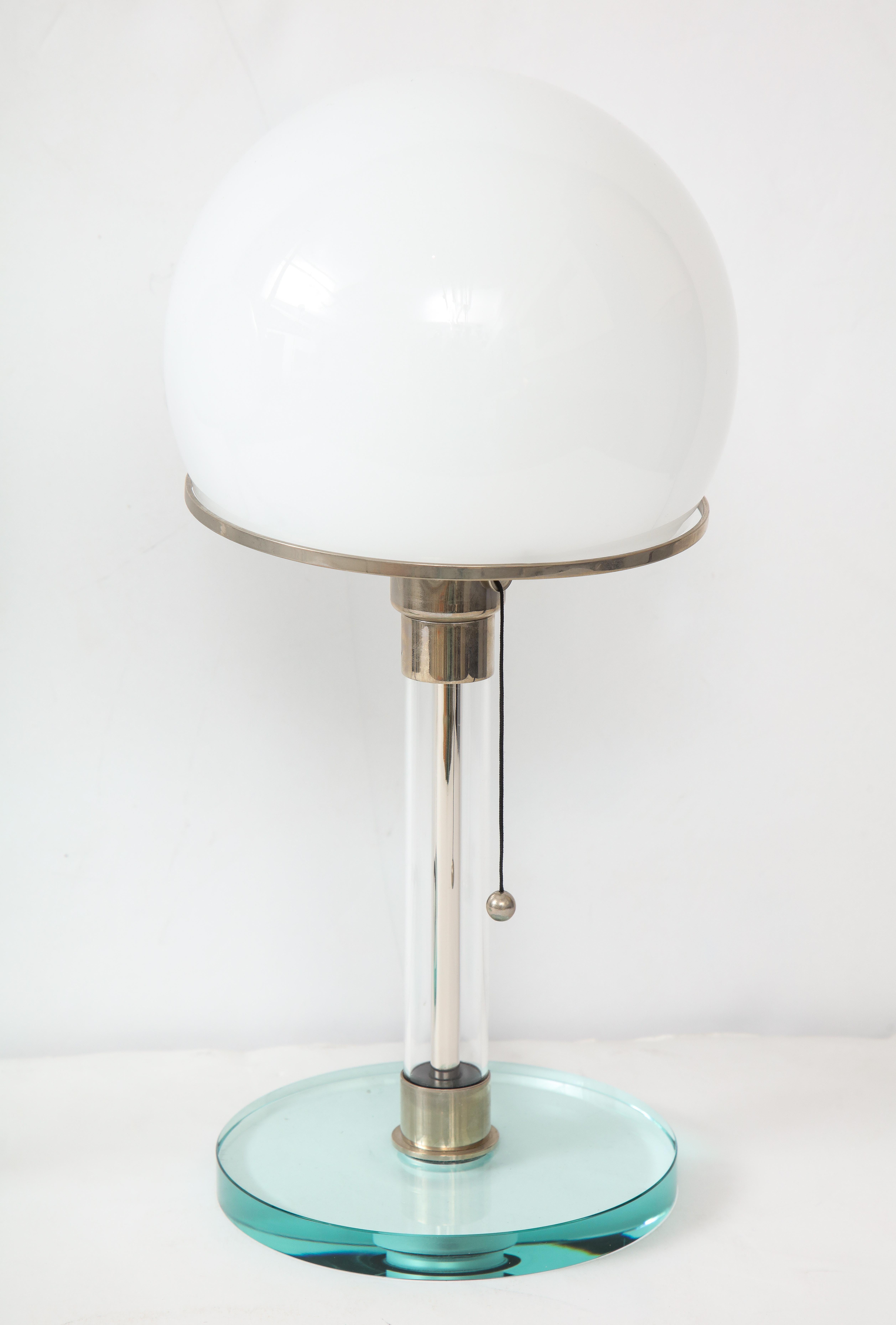 Modern Pair of Table Lamps after the Design by Wilhelm Wagenfeld