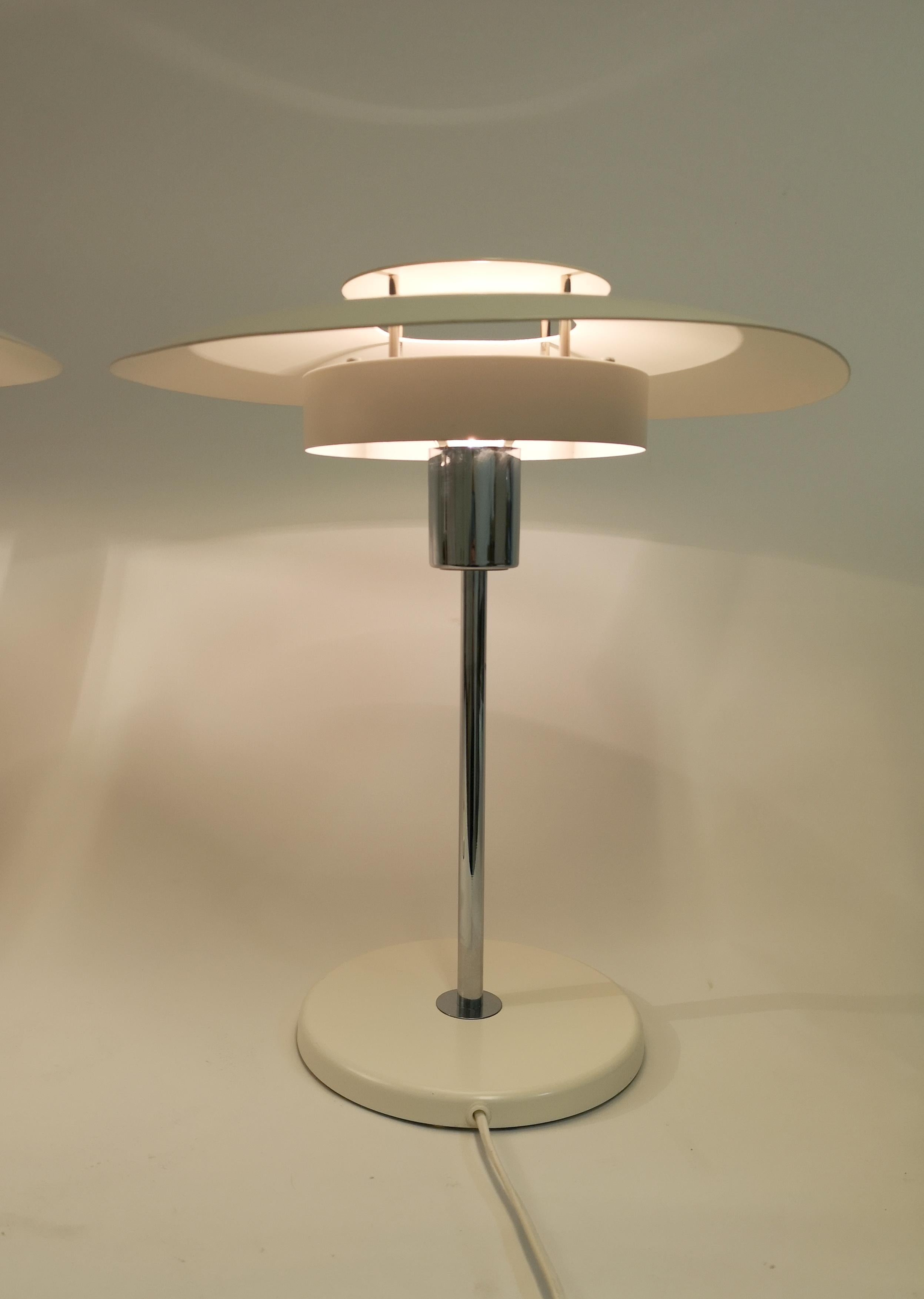 Metal Pair of Table Lamps 