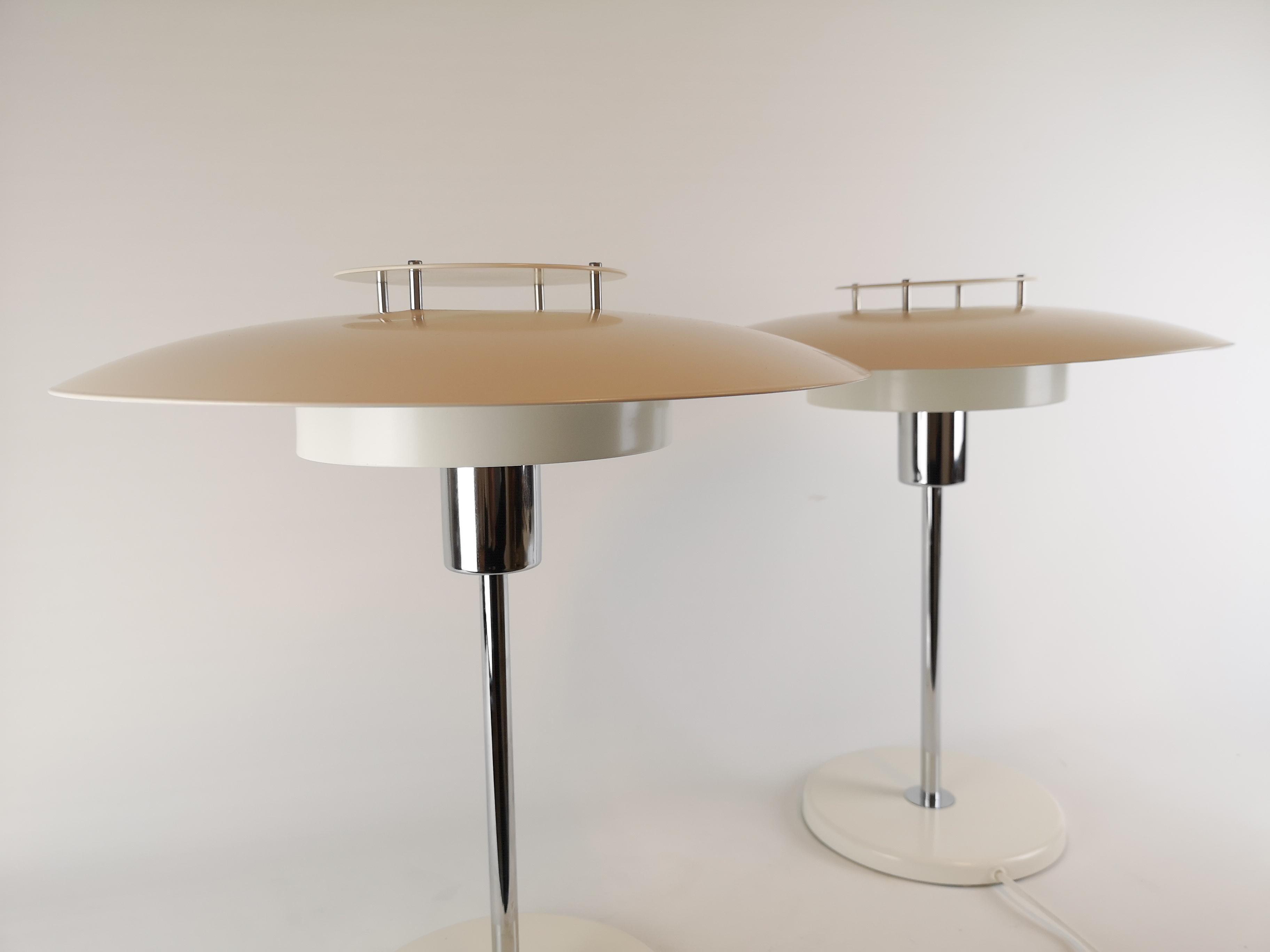 Scandinavian Modern Pair of Table Lamps 