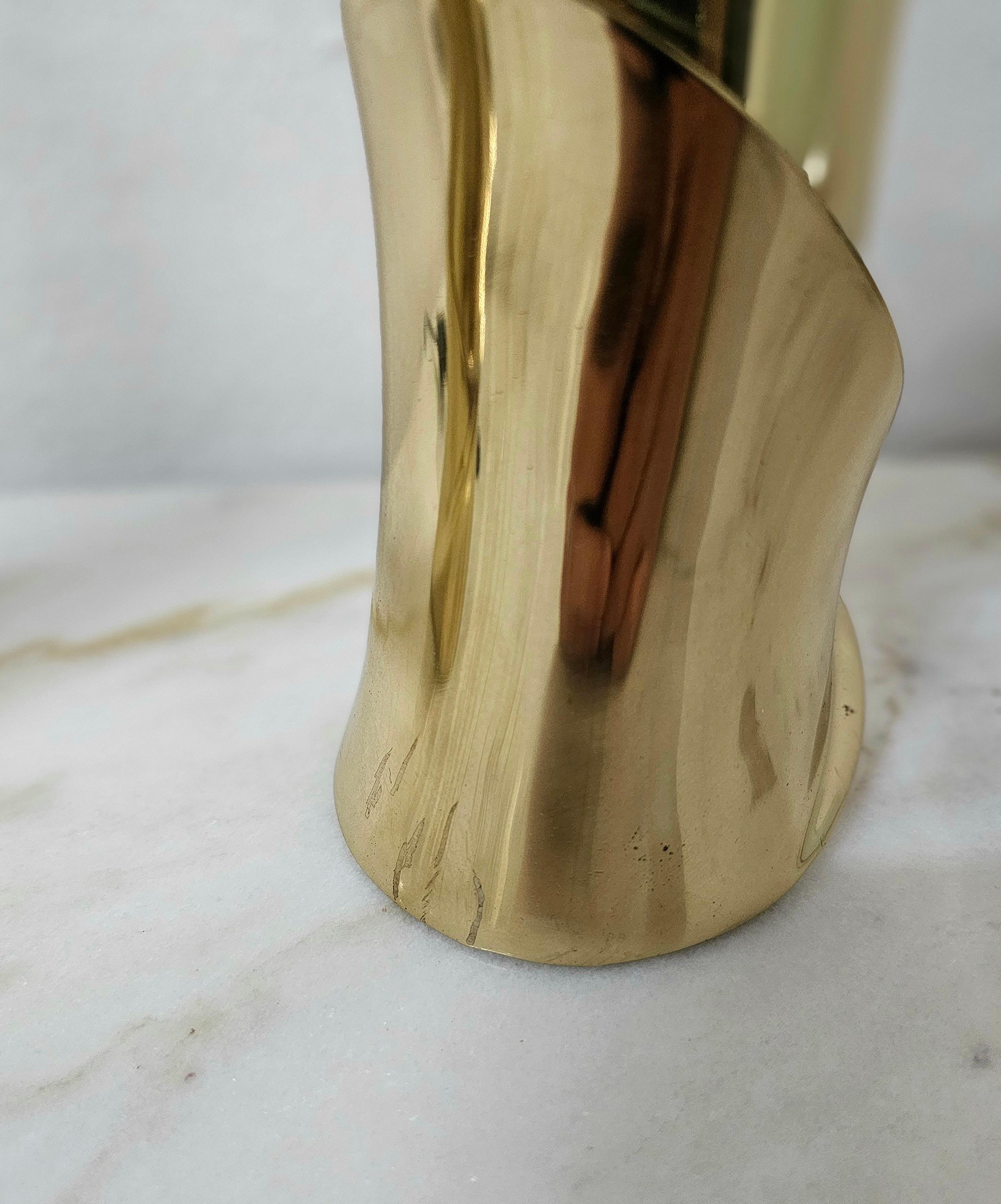 Pair of Table Lamps Bedside Lamps Brass Luciano Frigerio Italian Design 1970s  For Sale 7