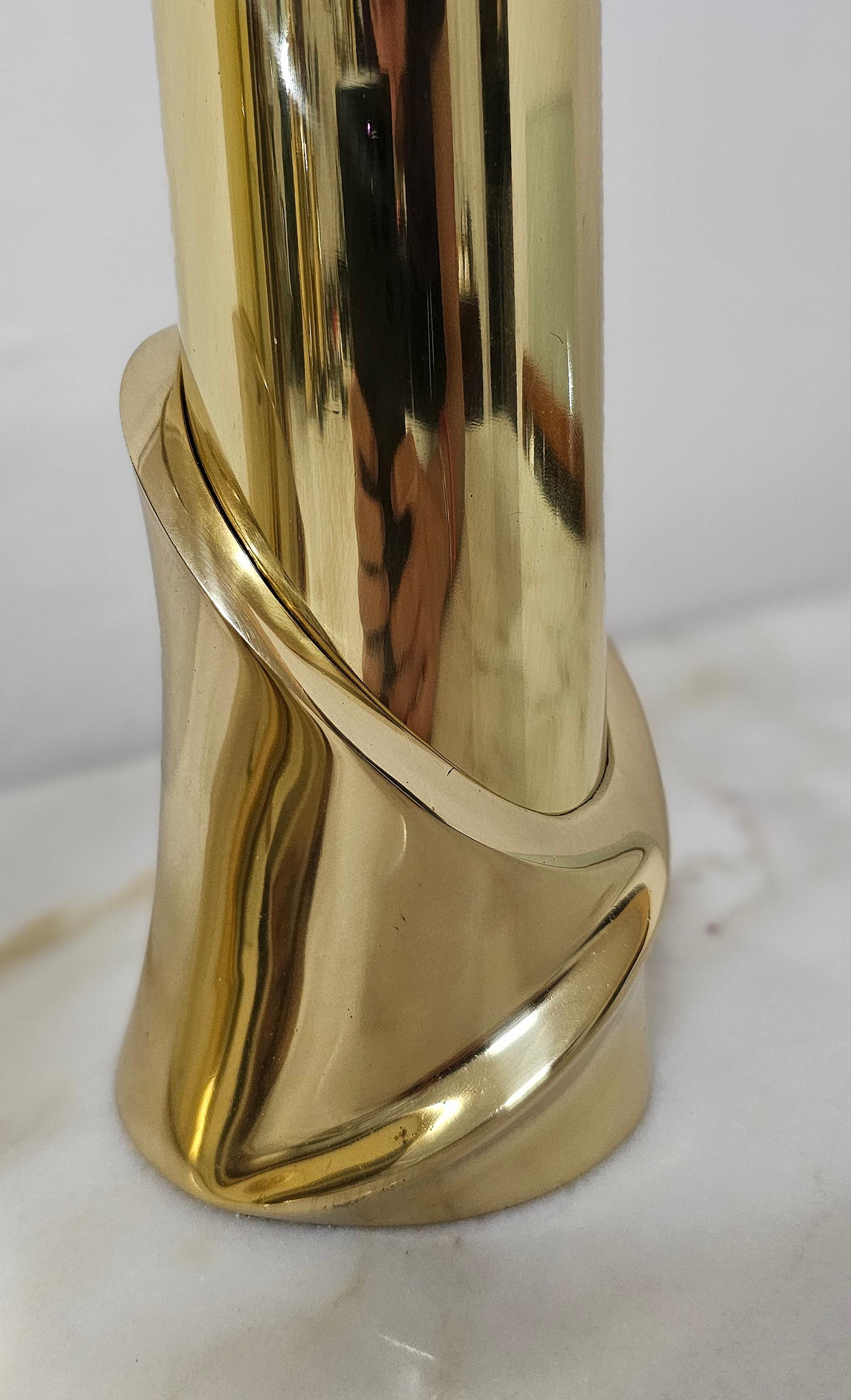 Pair of Table Lamps Bedside Lamps Brass Luciano Frigerio Italian Design 1970s  In Good Condition For Sale In Palermo, IT