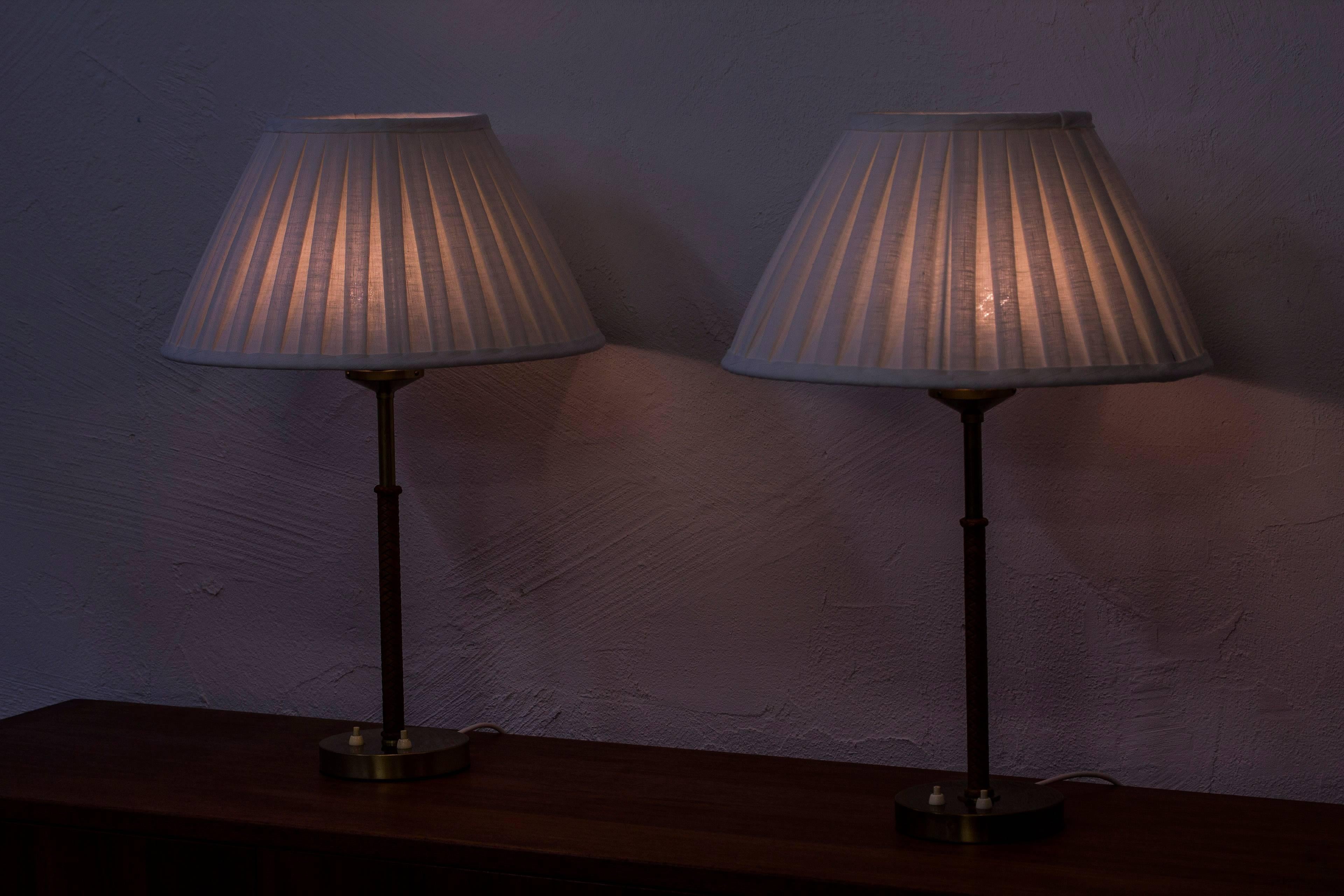 Pair of Table Lamps by Åke Hultgren for Nordiska Kompaniet Nk, Sweden 2