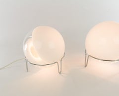 Pair of Table Lamps by Angelo Mangiarotti in Murano Glass for Skipper, 1980s
